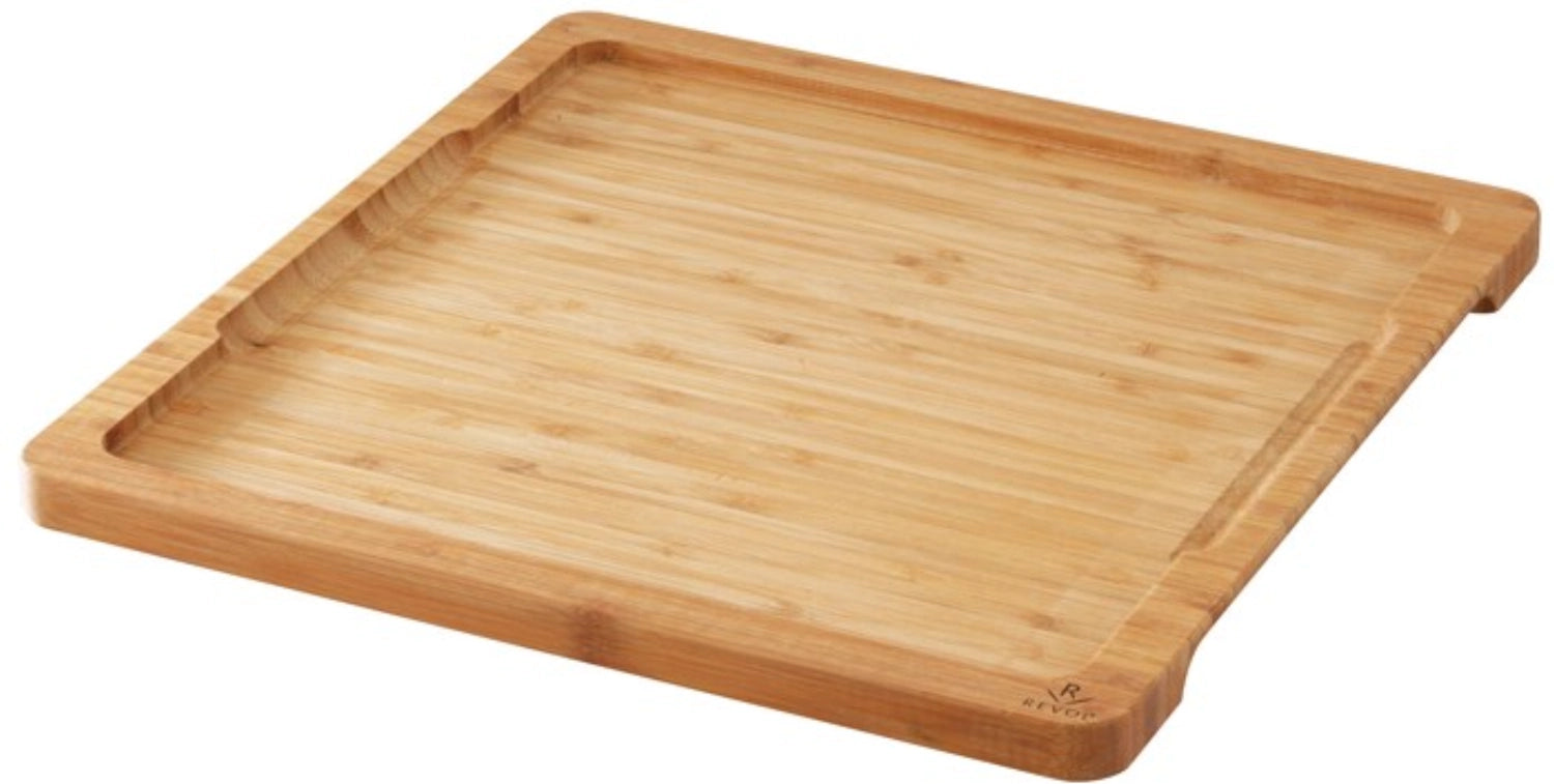 Bambus-Tablett für Steakteller, 29x29x2 cm, stilvolles und robustes Design, ideal für Servieren und Präsentieren von Speisen.