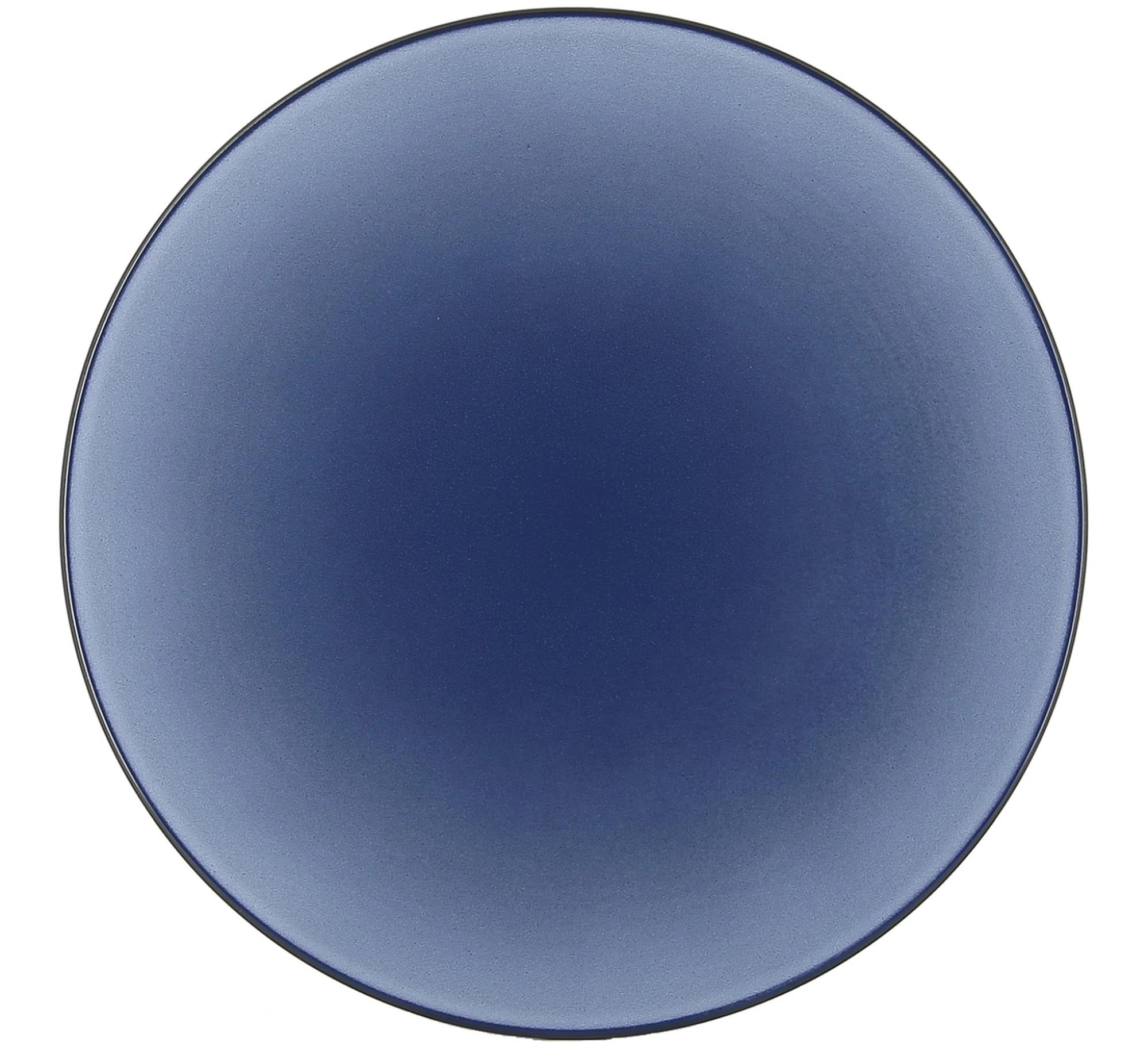 Eleganter blauer Equinoxe Speiseteller (Ø 28 cm) von Revol, aus robustem Porzellan, inspiriert von der Tagundnachtgleiche.