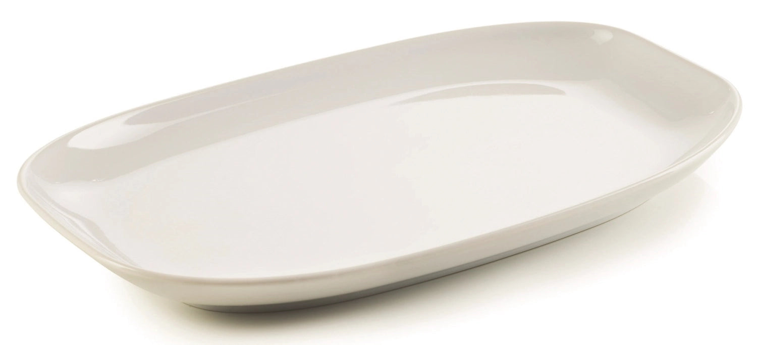 Club plate, 29x17.8x2.9 cm, white