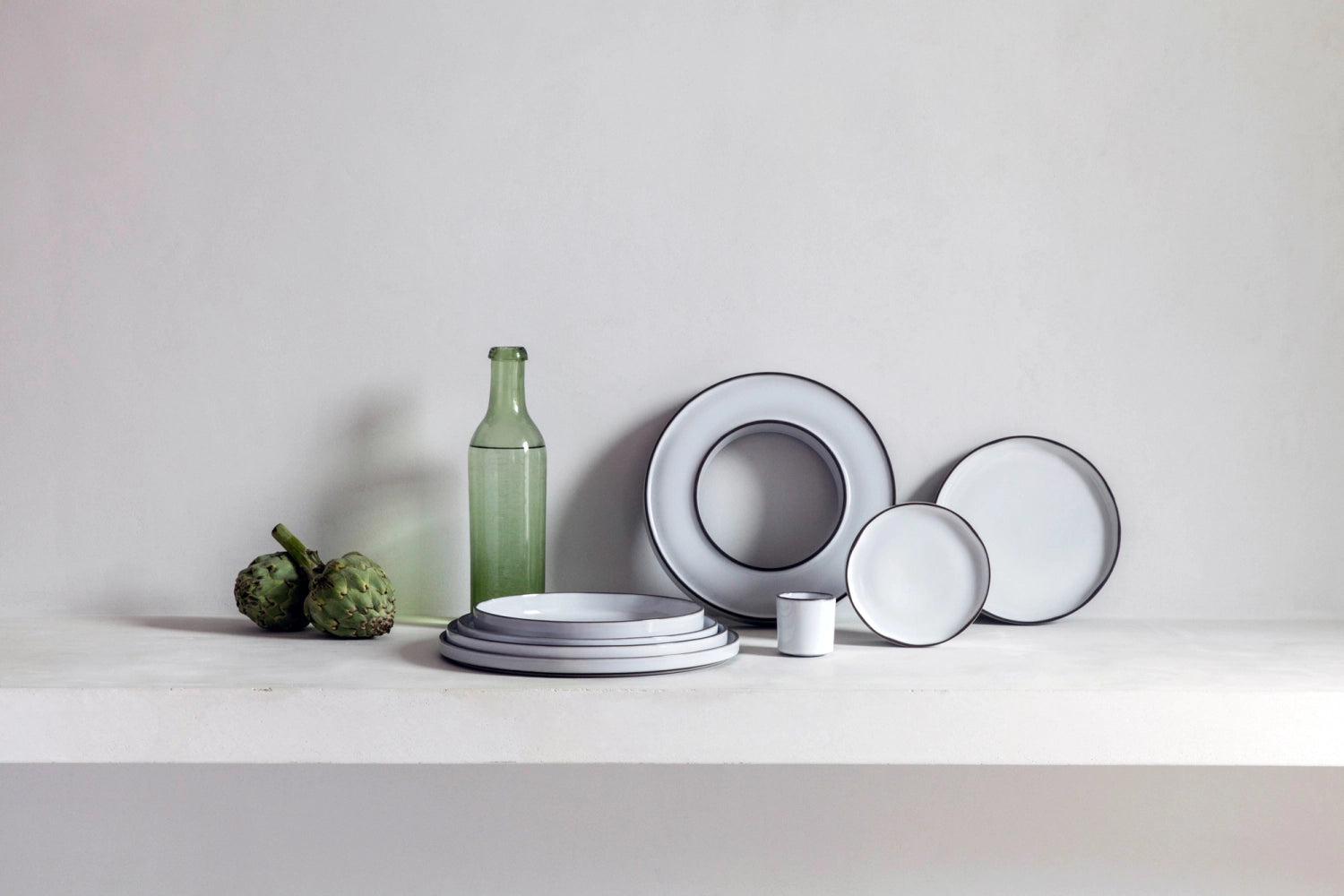 Caractère dessert plate, Ø21cm, kumu. white