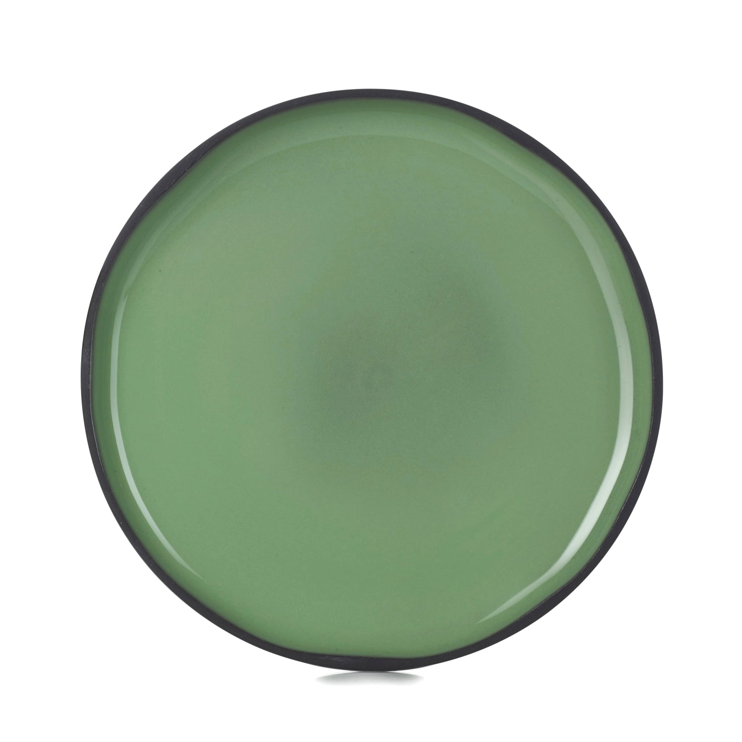 Eleganter Dessertteller von Revol, Ø15 cm, in frischem Minzgrün, perfekt für süße Leckereien und besondere Anlässe.
