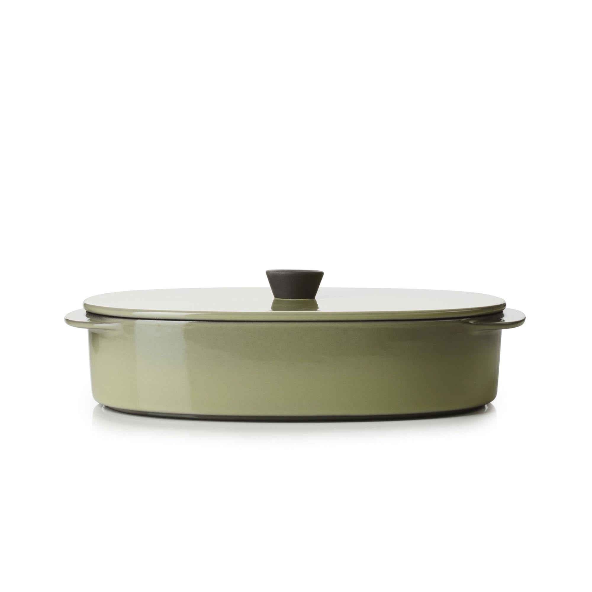 Revol Caractere Platte 26x18,5 cm: Kardamom-Design mit Deckel.