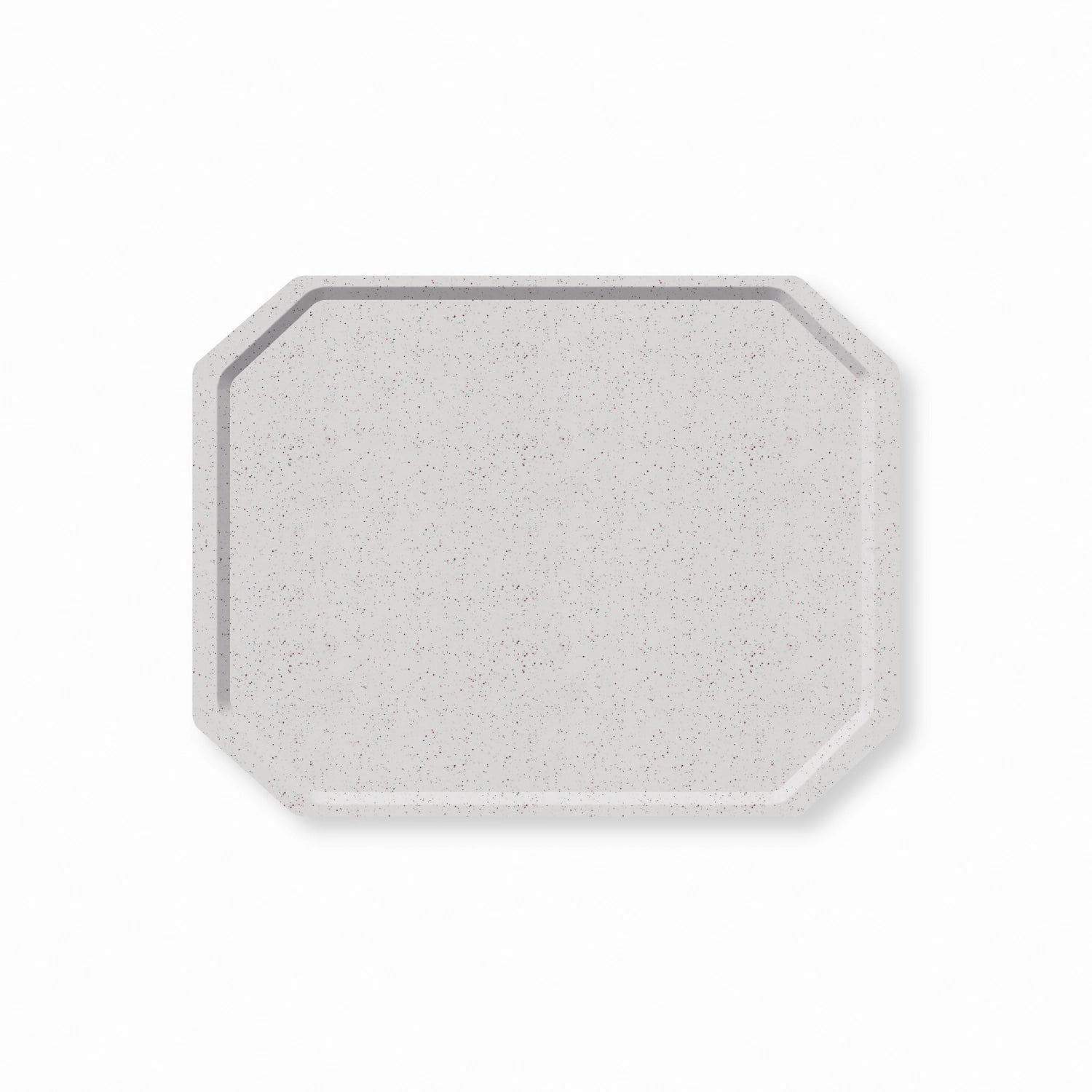 Tablett Octagon Polyclassic, Grau 42,5x32cm