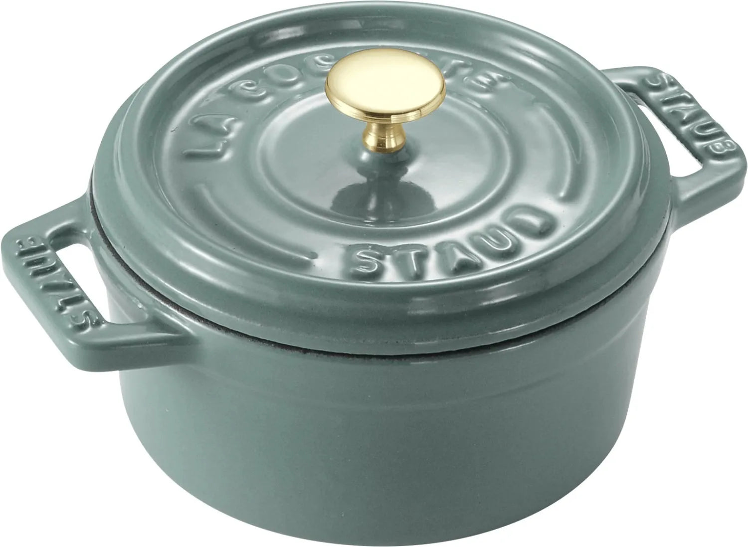 Cocotte 10 cm, rund, Eucalyptus, Gusseisen 0.25l