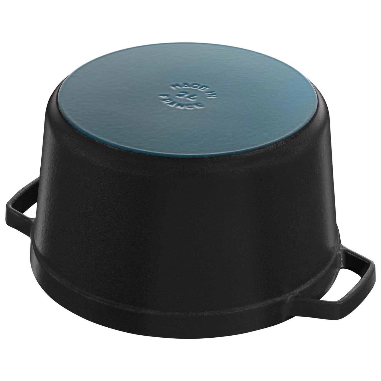 Hochwertige Staub Cocotte in elegantem Schwarz, 24 cm hoch, 4,7 l, ideal für schmackhafte Gerichte und stilvolle Anlässe.