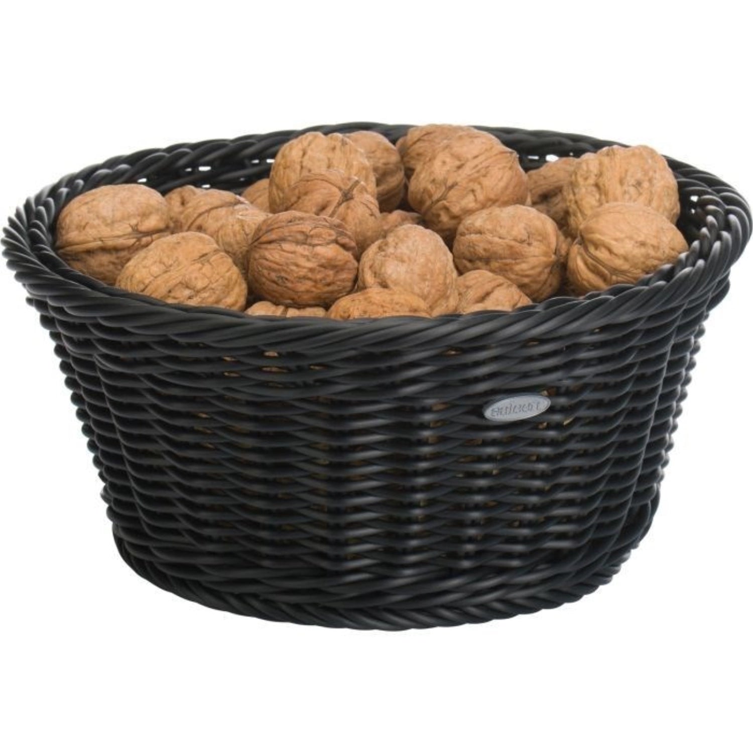 Stilvoller runder Brotkorb in Schwarz von Westmark, Maße 25x11,5 cm, ideal für die dekorative Präsentation von Brötchen und Gebäck.