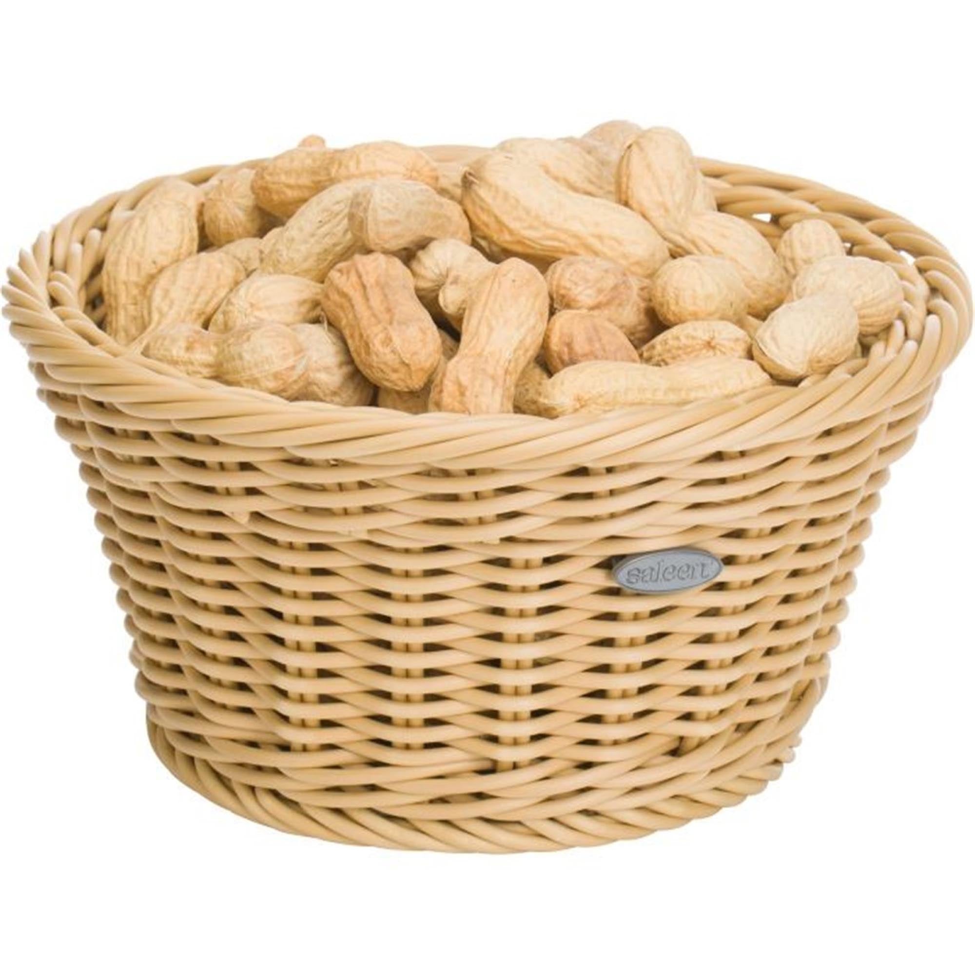 Runder Korb aus hochwertigem Material, beige, 18,5x10 cm, ideal für Brot oder Obst, stilvoll und praktisch für den Alltag.
