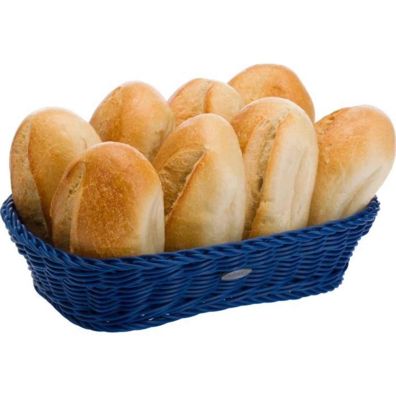 Rechteckiger Brotkorb in m-blau von Westmark, ideal für die stilvolle Aufbewahrung von Brot und Snacks, Maße 26.5x19x7cm.