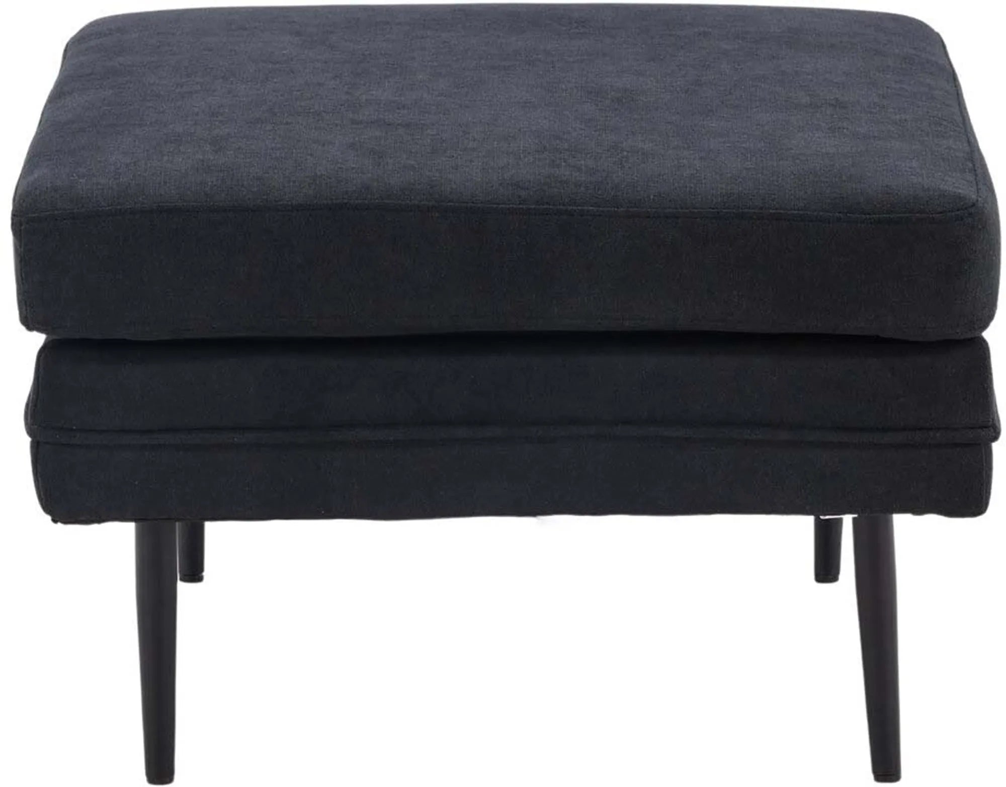 Eleganter Boom Ottoman von Venture Home: nordisches Design, Leinenbezug, Metallbeine, vielseitig einsetzbar, zeitloser Stil.