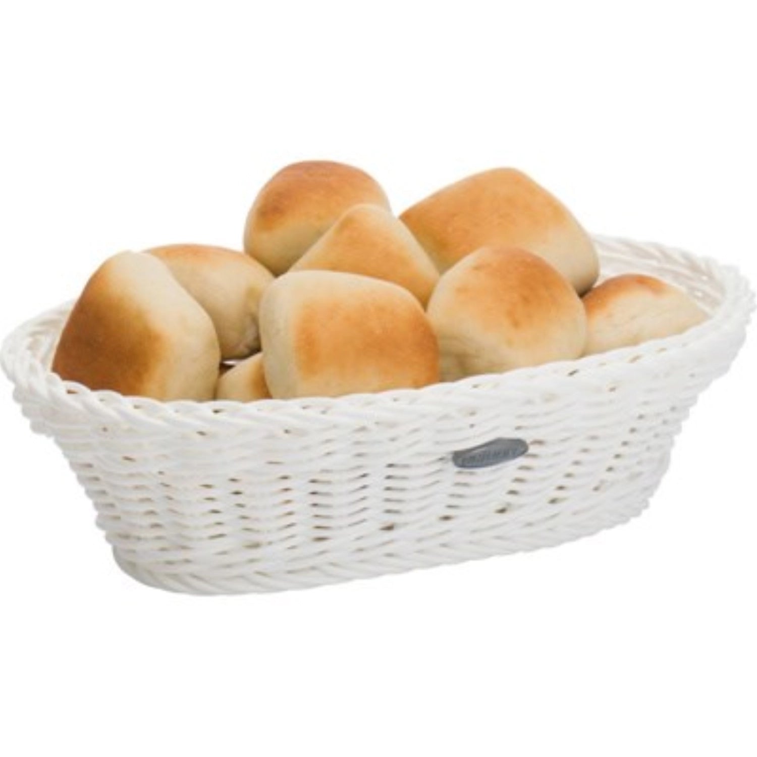 Ovaler Tischkorb in Weiß von Westmark, Maße 23,5x16x6,5 cm, ideal als Brotkorb oder für die Aufbewahrung von Kleinigkeiten.