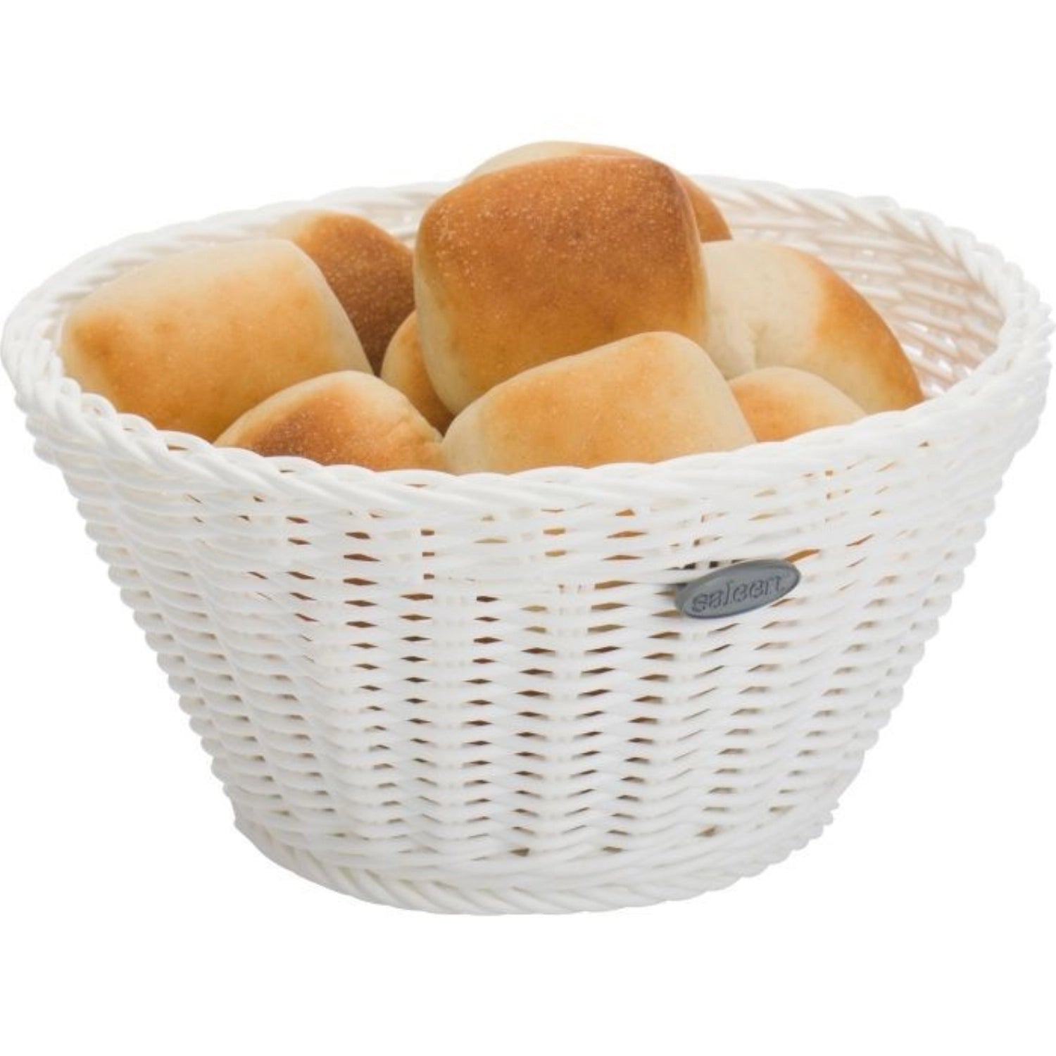 Stilvoller runder Brotkorb in Weiß von Westmark, 18x10 cm, ideal für die dekorative Präsentation von Brötchen und kleinen Leckereien.