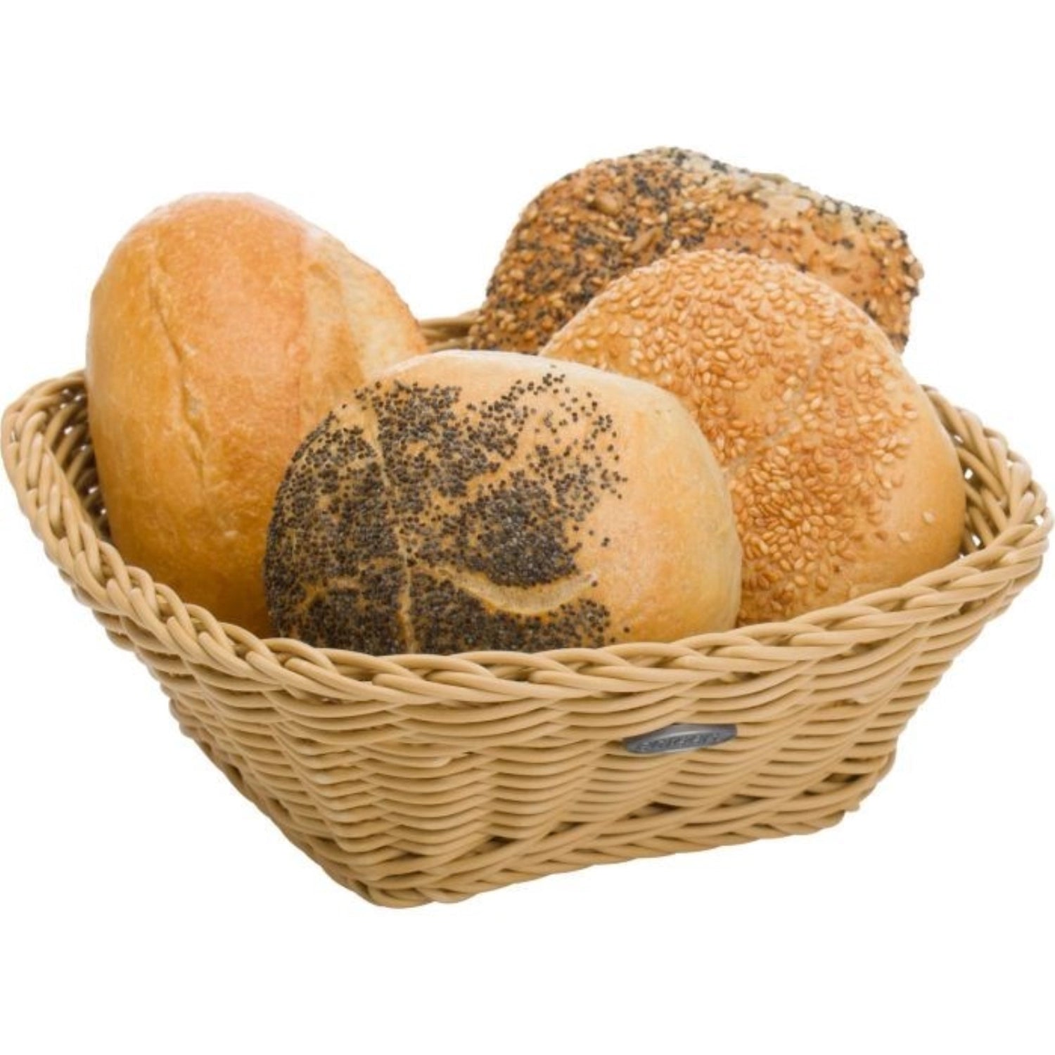 Stilvoller quadratischer Brotkorb in h-beige von Westmark, ideal für die Aufbewahrung von Backwaren. Maße: 19x19x7,5 cm, ein praktisches Küchenutensil.