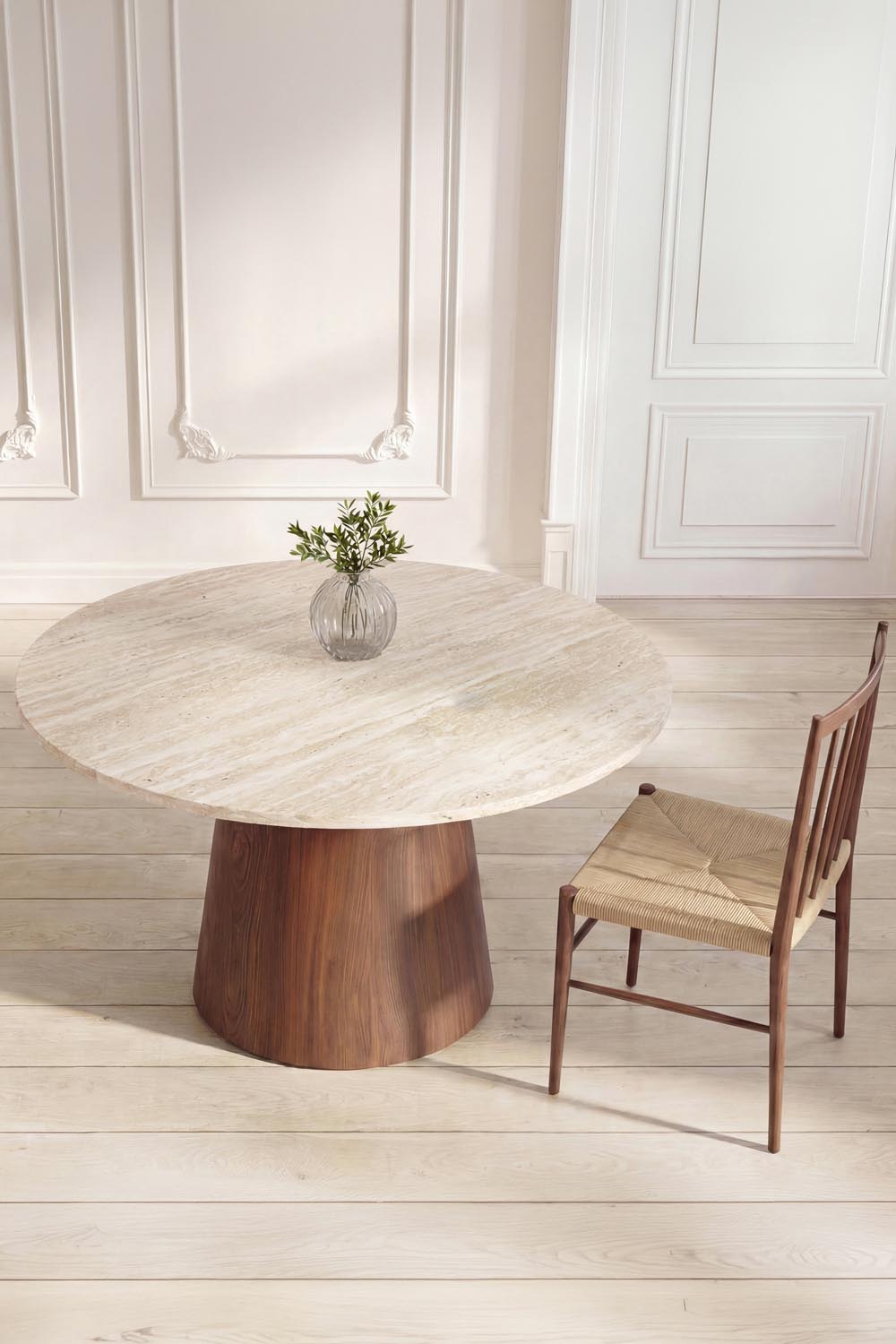 Lanzo Rundes Esstisch in Beige präsentiert im Onlineshop von KAQTU Design AG. Gartentisch ist von Venture Home