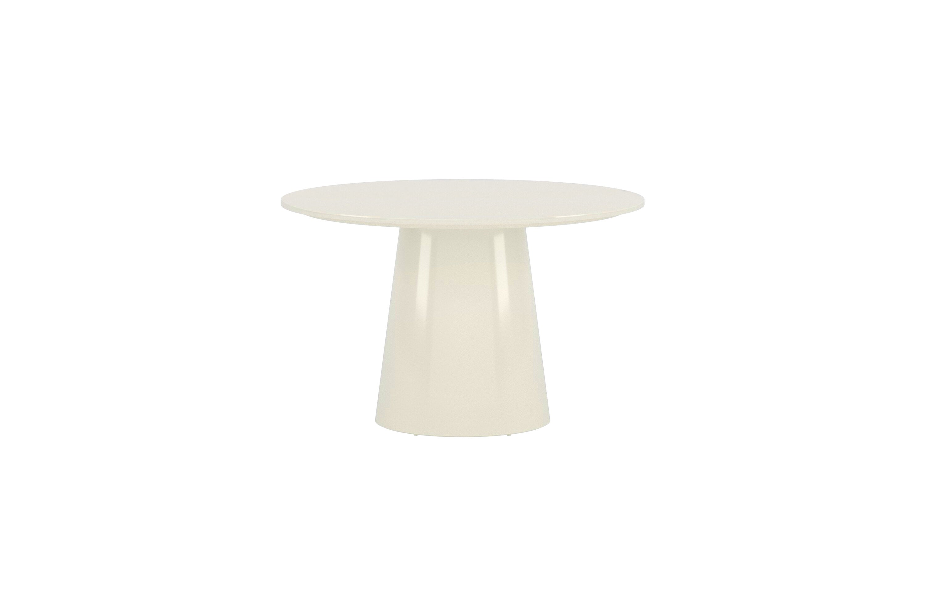 Eleganter runder Esstisch in sanftem Beige von Venture Home, perfekt für gemütliche Essenszeiten und stilvolle Einrichtung.