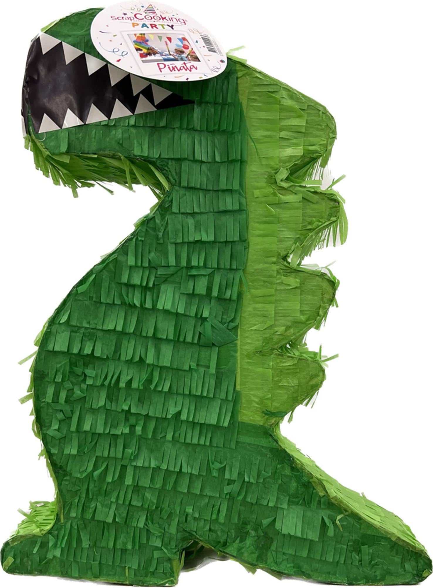 Entdecken Sie den Pinata Dino von Scrap Cooking: Eine einzigartige Kerze mit Überraschungseffekt, perfekt für unvergessliche Feiern!