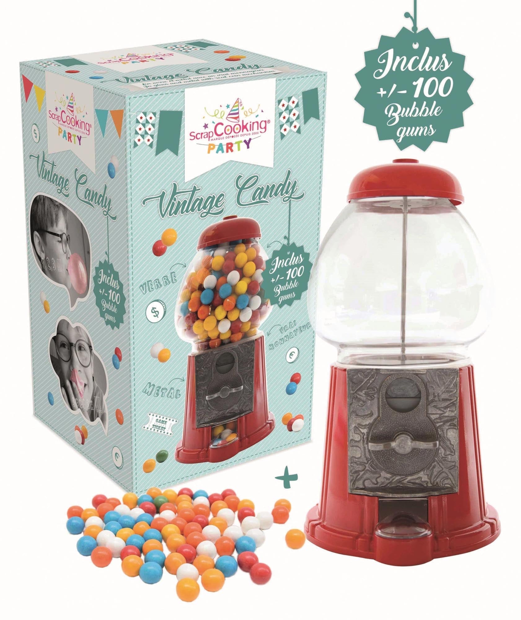 Roter Kaugummi Automat Vintage Candy H28cm