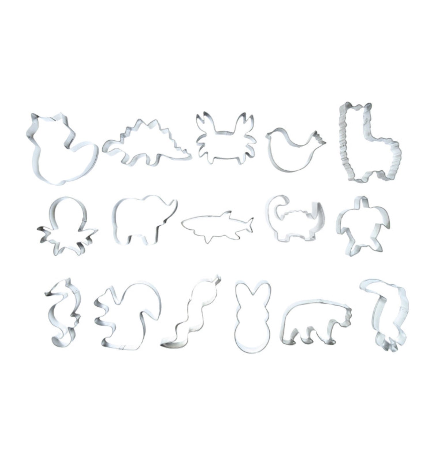 Gestalten Sie mit dem 16-tlg. Set Ausstecher Wildtiere von Scrap Cooking kreative Backideen. Ideal für Tierfreunde und unvergessliche Feiern!