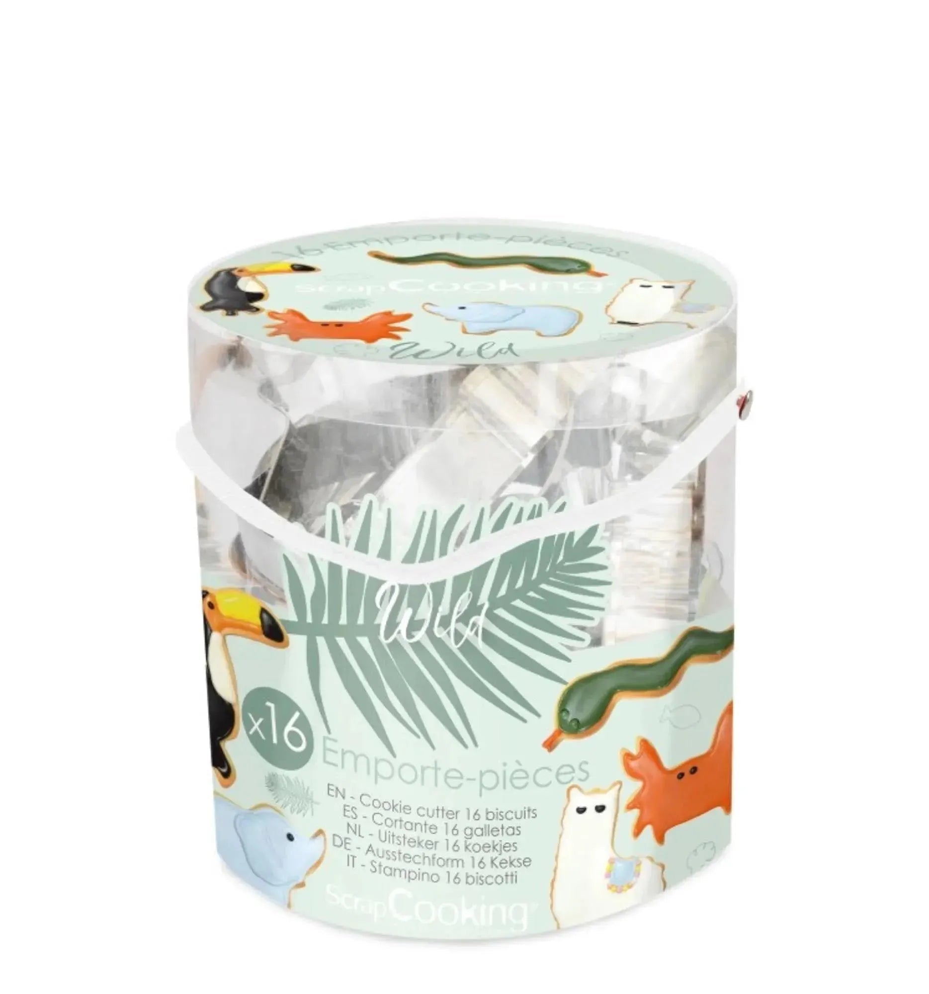 Entdecken Sie das 16-tlg. Ausstecher-Set "Wildtiere" von Scrap Cooking – ideal für kreative Tierkekse und langlebig aus robustem Weissblech.