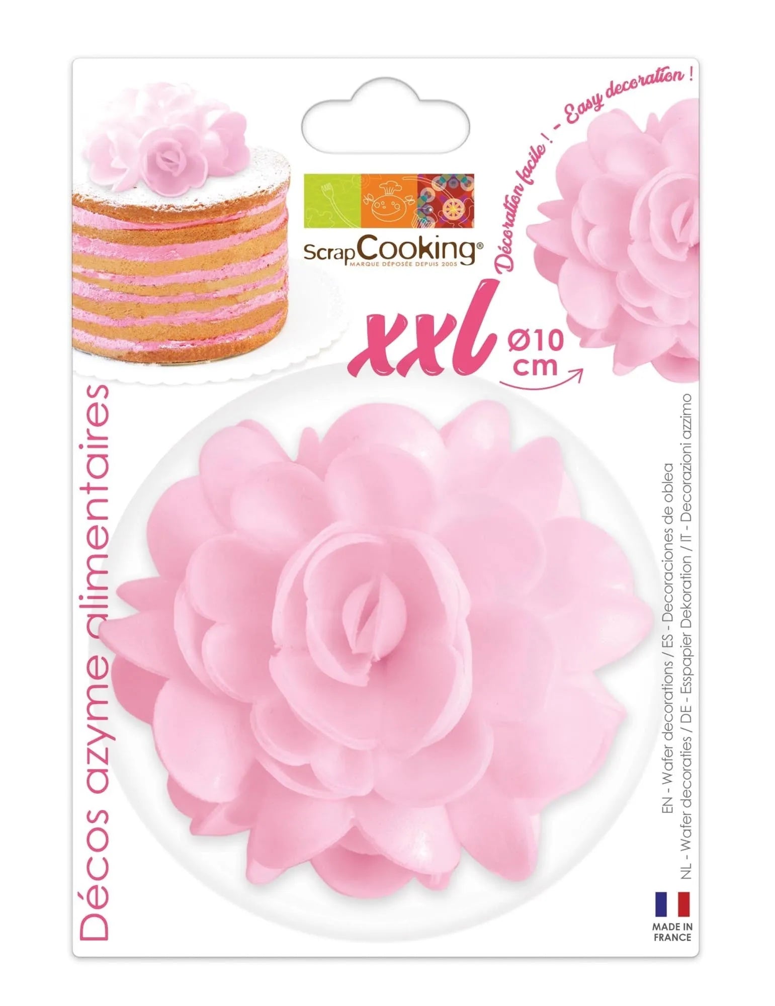 XXL Wafer Deko. Cake topper 10cm pink - KAQTU Design