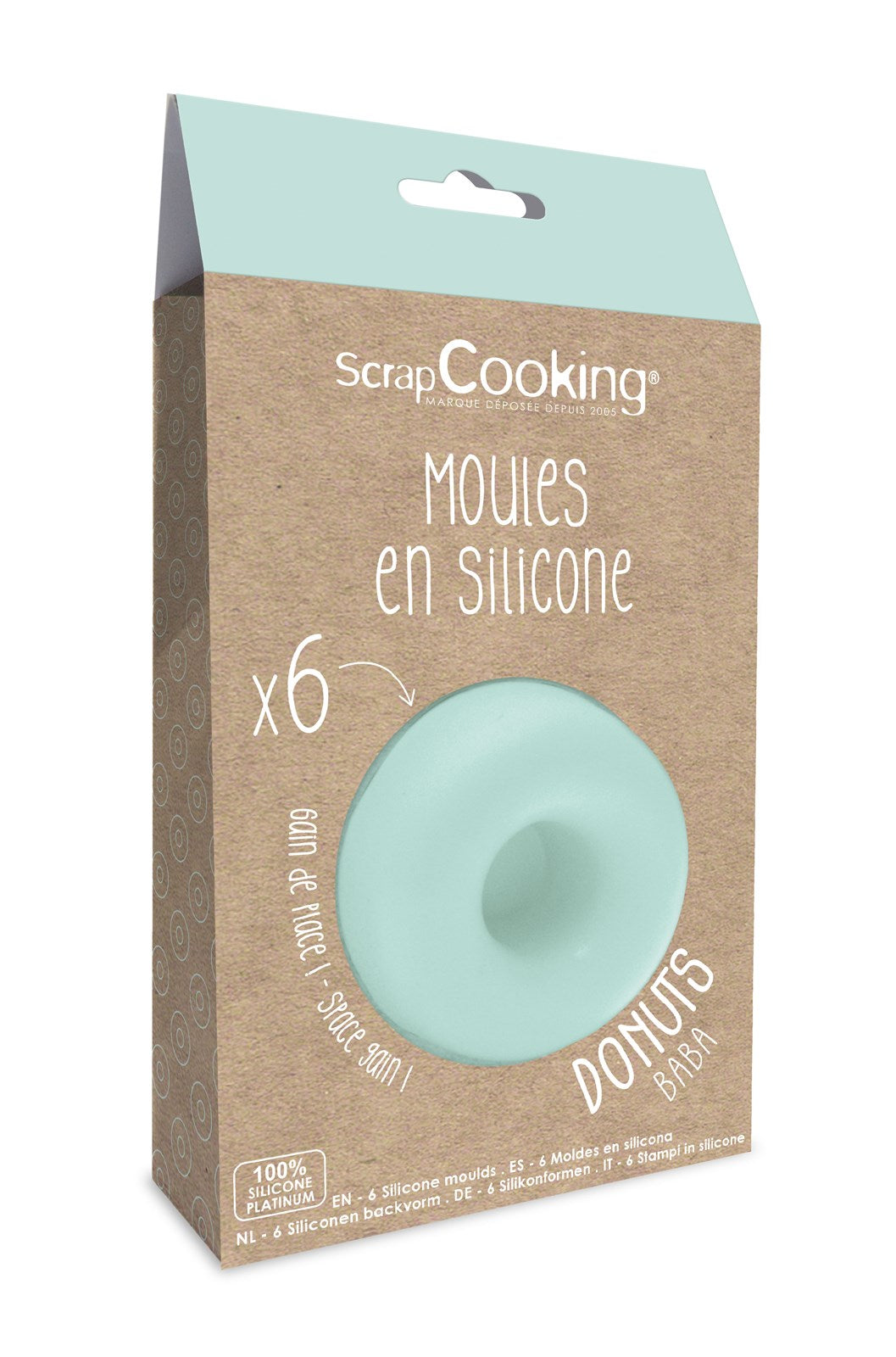 Kreieren Sie mit dem 6er Set Silikonform Donuts von Scrap Cooking leckere und ansprechende Donuts für jeden Anlass!