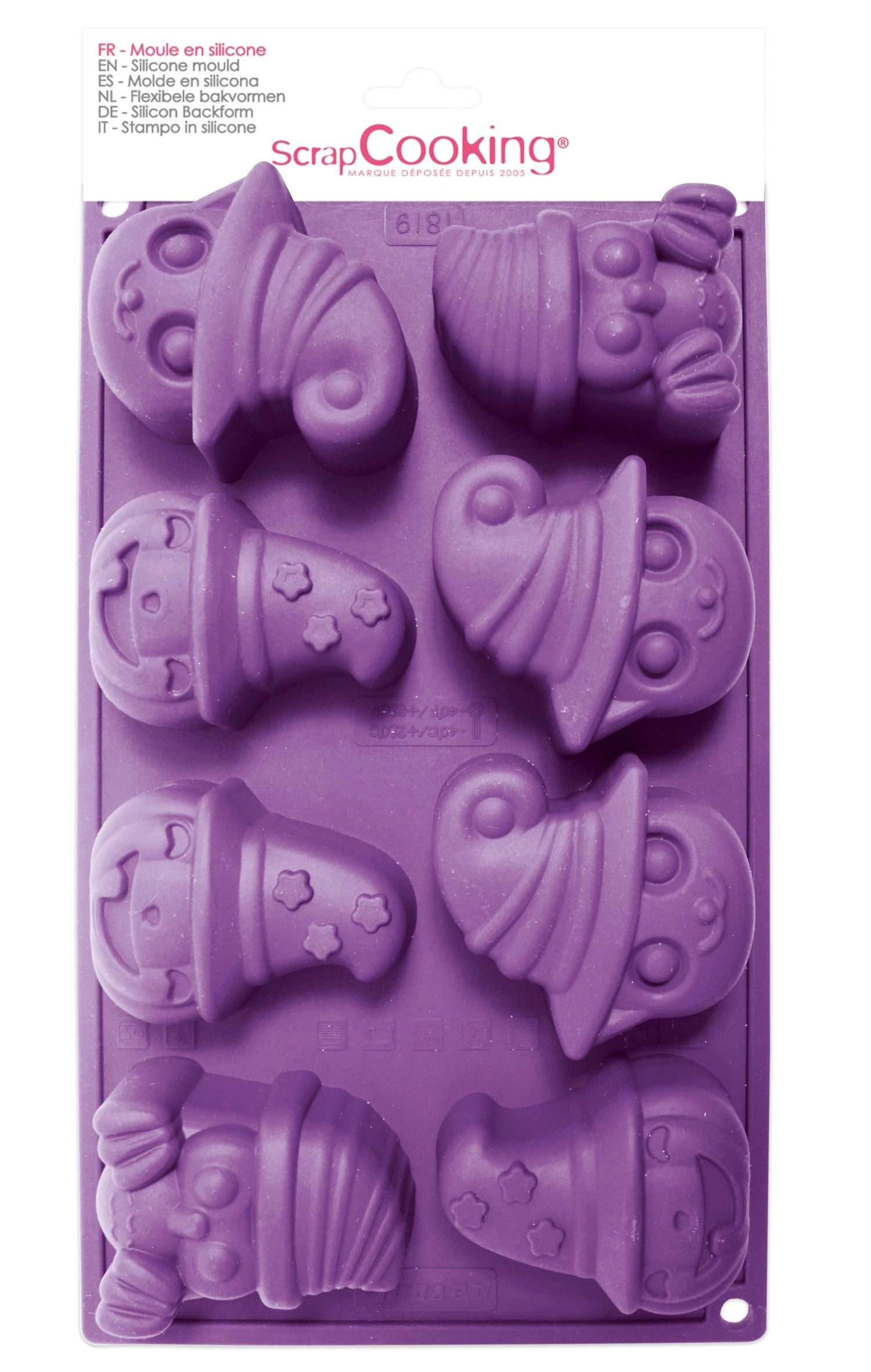 8er Silikon Backform Halloween in Violett präsentiert im Onlineshop von KAQTU Design AG. Backen ist von Scrap Cooking