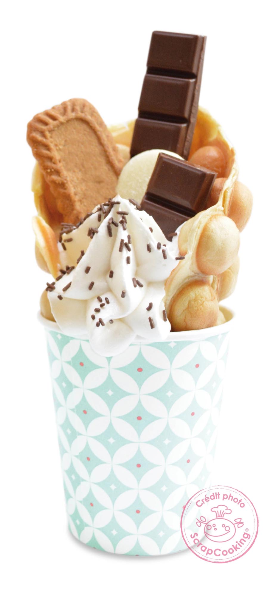 Genieße knusprige Bubble-Waffeln mit Scrap Cookings Waffelmaschine!