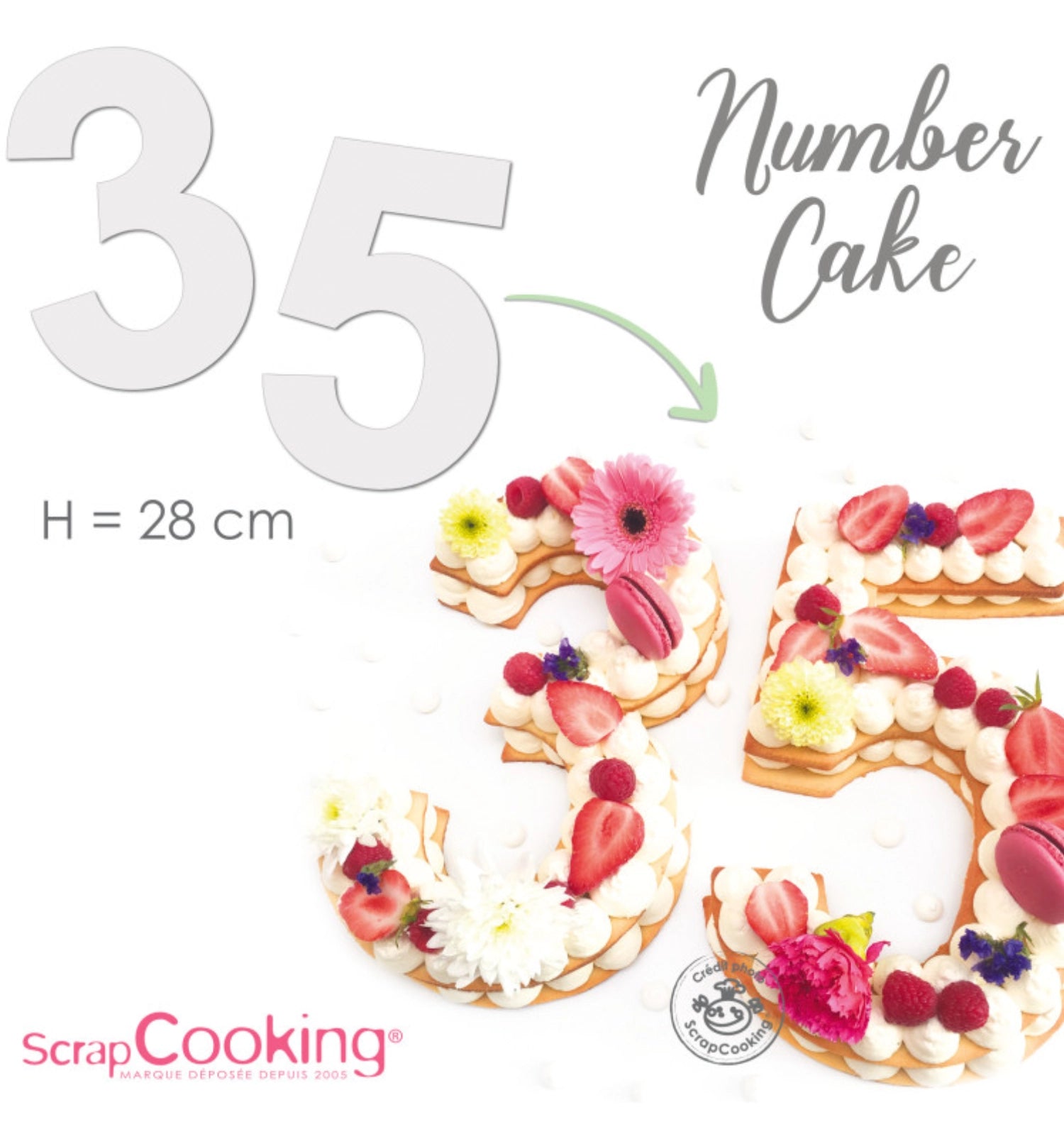 Zahlen-Schablonen Set 0-9 von Scrap Cooking, perfekt zum Verzieren von Torten und Plätzchen, für kreative Backideen und individuelle Designs.