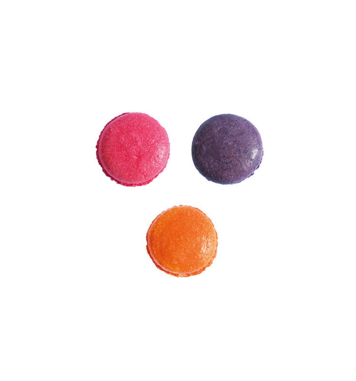 Drei Farben Farbpulver in einem Set: Rose, Violett und Orange (je 5g) von Scrap Cooking, perfekt für kreative Back- und Dekorationsideen.