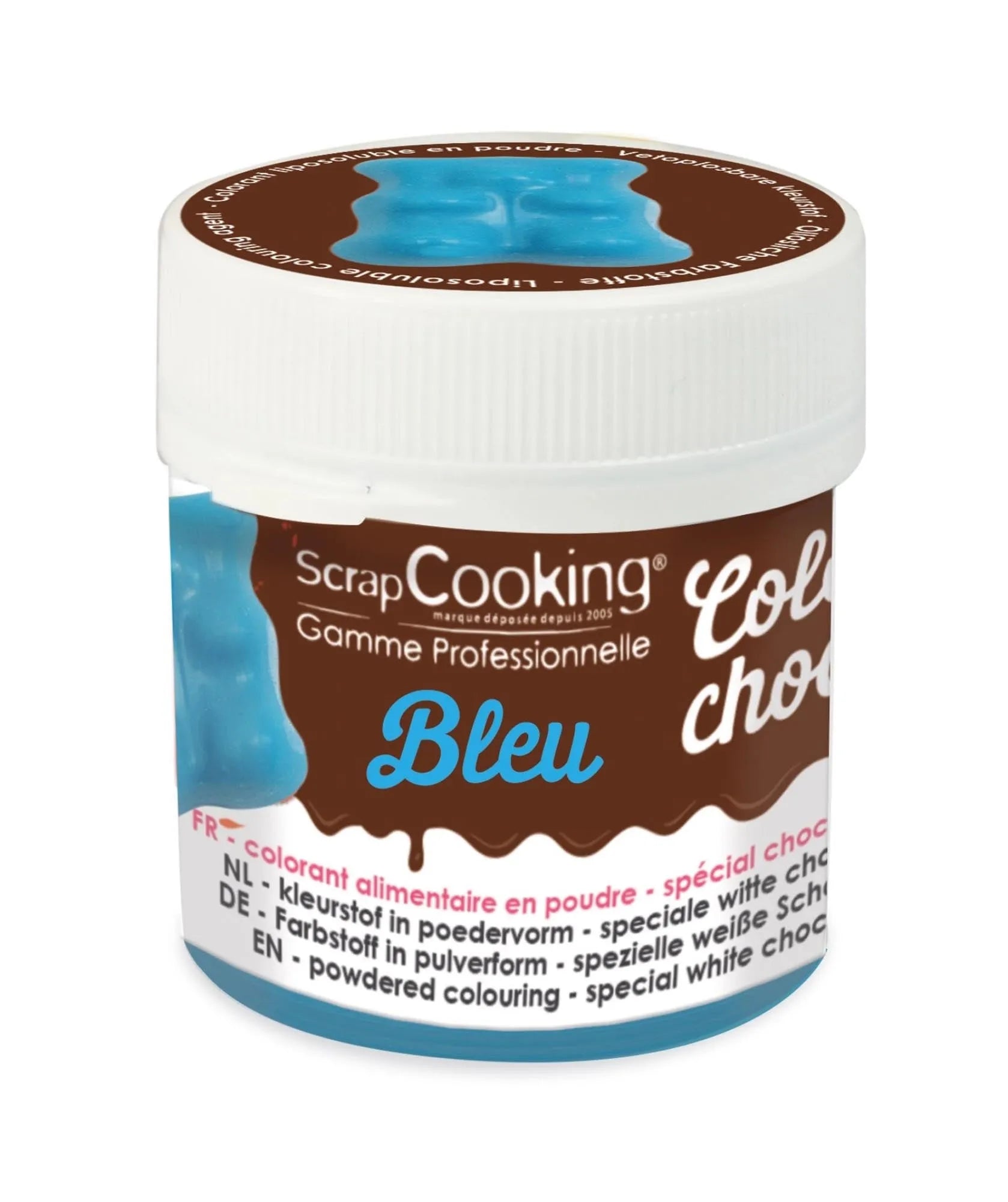 Verleihen Sie Backwaren mit Choco blau Farbpulver von Scrap Cooking intensive Farbe.