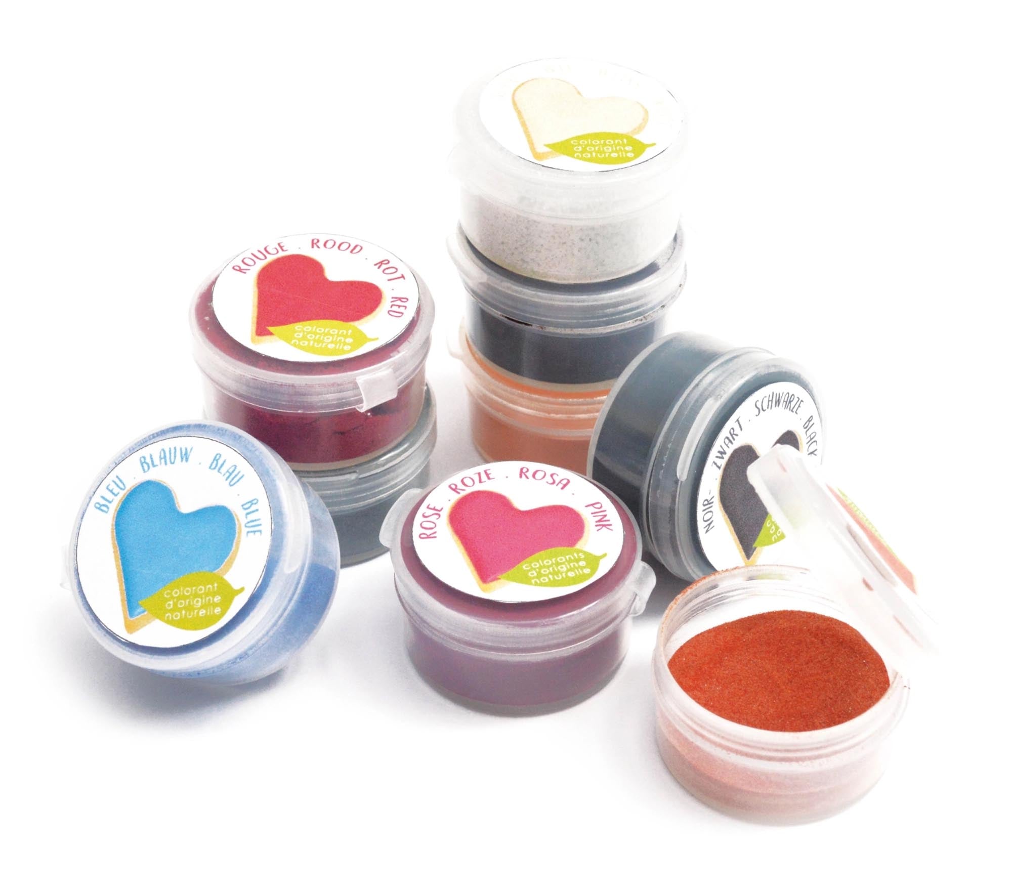 Entdecken Sie das 9er Set Bio-Lebensmittelfarben von Scrap Cooking.