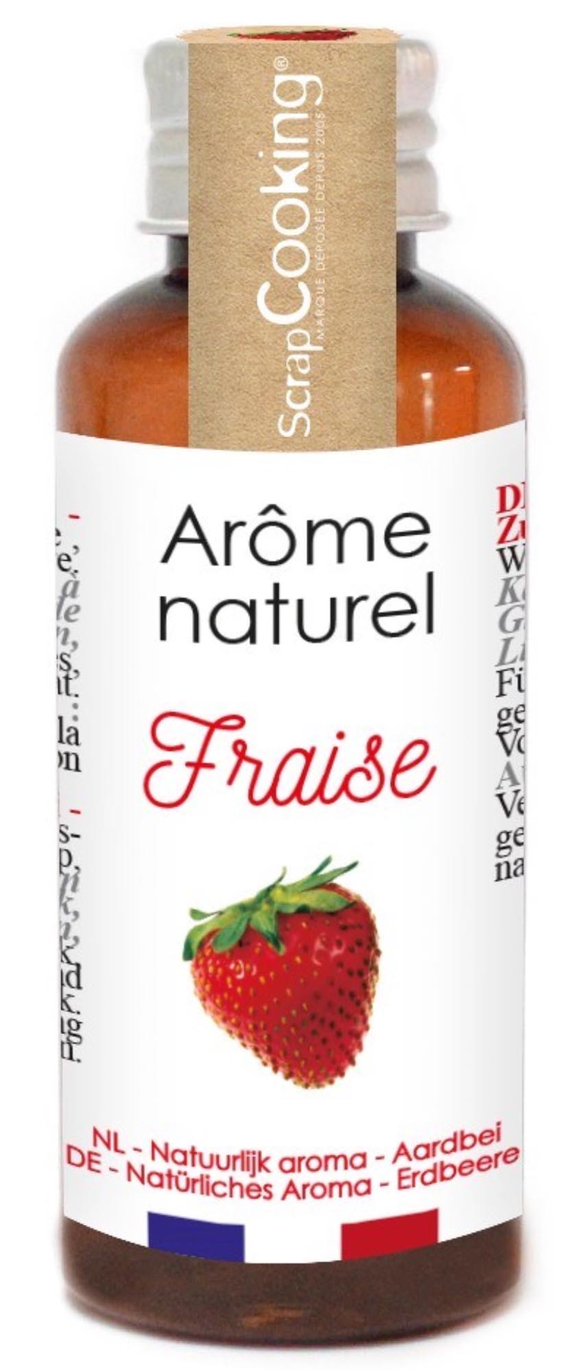 Natürliches Erdbeeraroma von Scrap Cooking: Intensiver, süßer Geschmack in 40 ml Flasche. Ideal für Kuchen, Desserts, Smoothies. Ohne künstliche Zusätze.