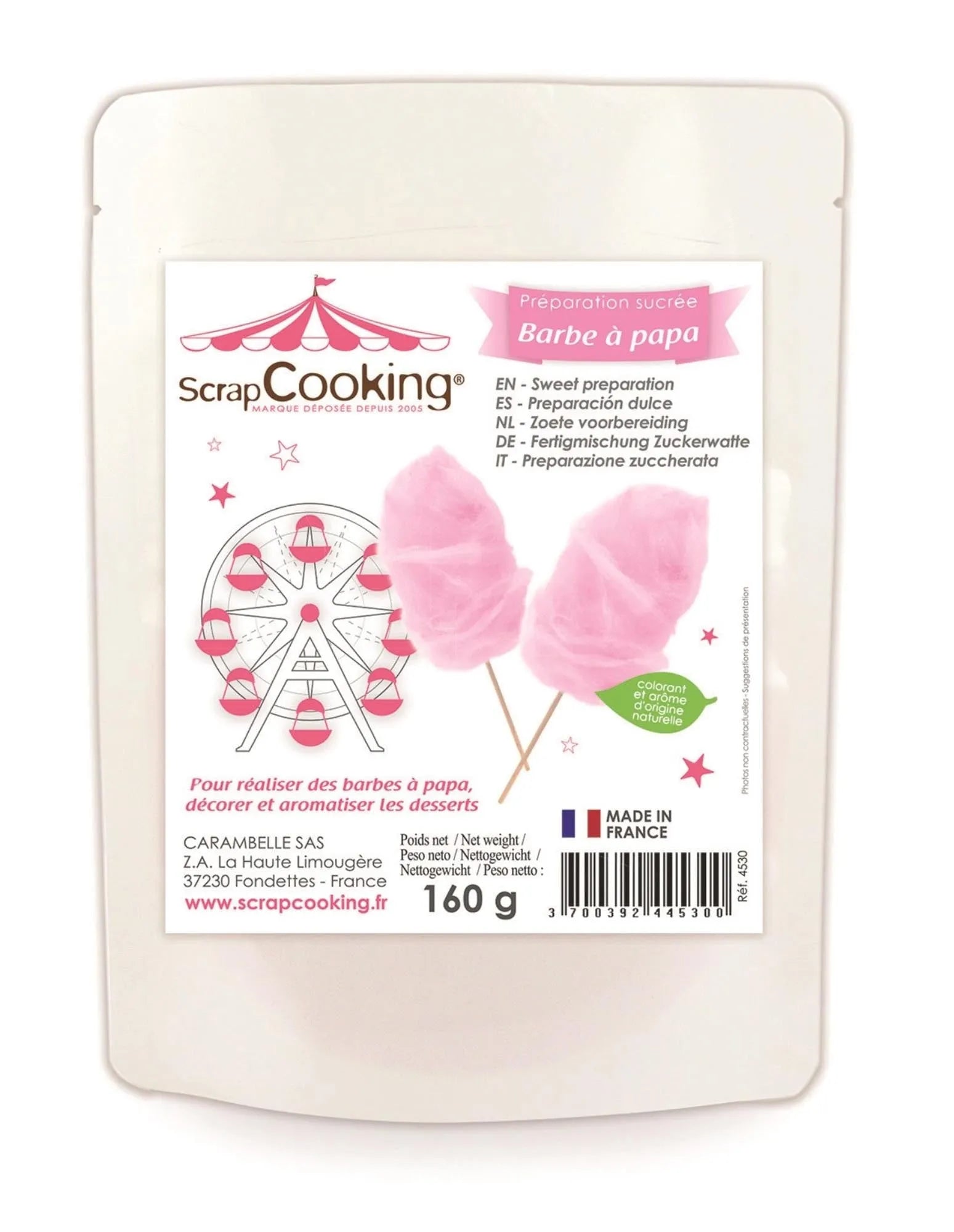 Fertigmischung Zuckerwatte rosa 160g - KAQTU Design