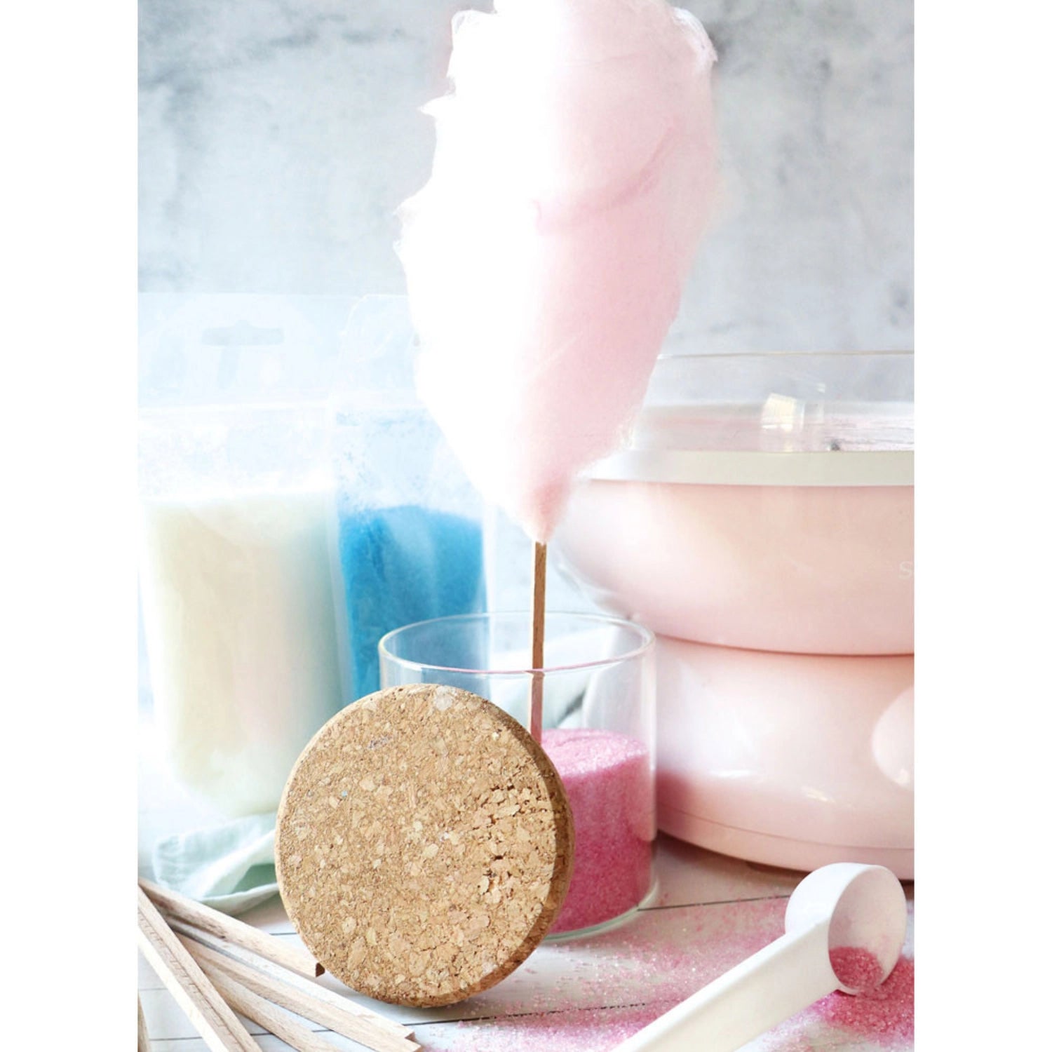Zarte rosa Zuckerwatte-Mischung von Scrap Cooking, 160g, ideal für süße Leckereien und besondere Anlässe.