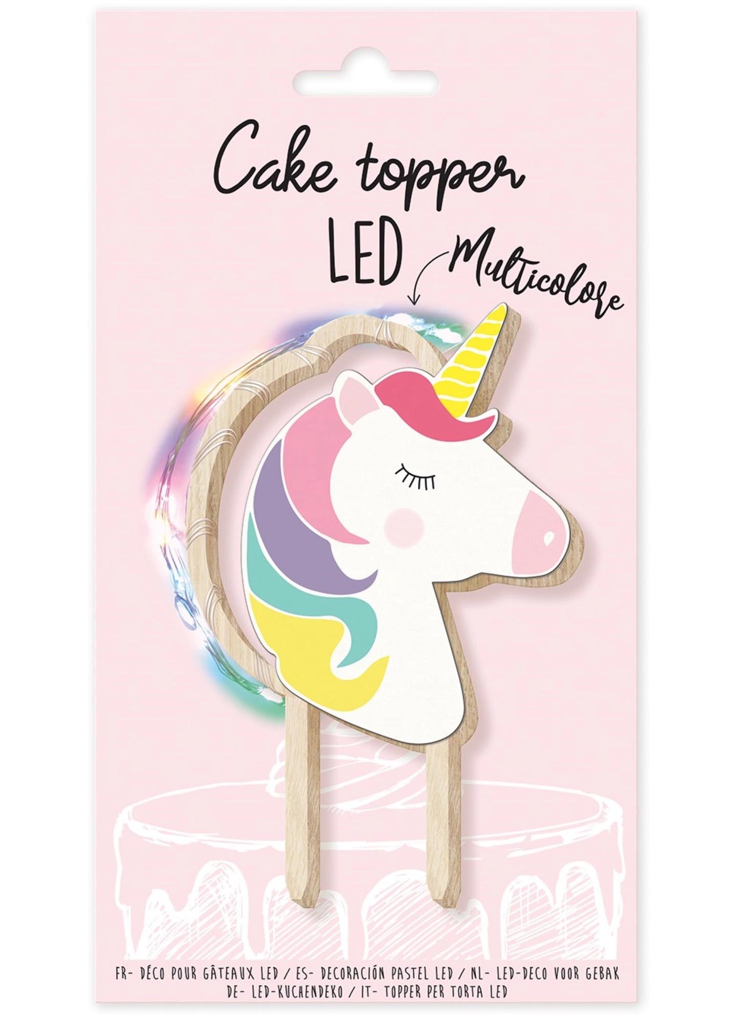 Leuchtender Einhorn Cake Topper von Scrap Cooking für zauberhafte Torten.