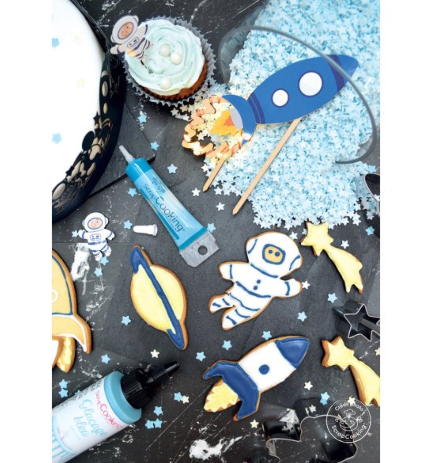 Verleihen Sie Ihrer Feier mit dem 8-tlg. Set Kerzen Space von Scrap Cooking einen intergalaktischen Touch! Ideal für Kinder und Mottopartys.