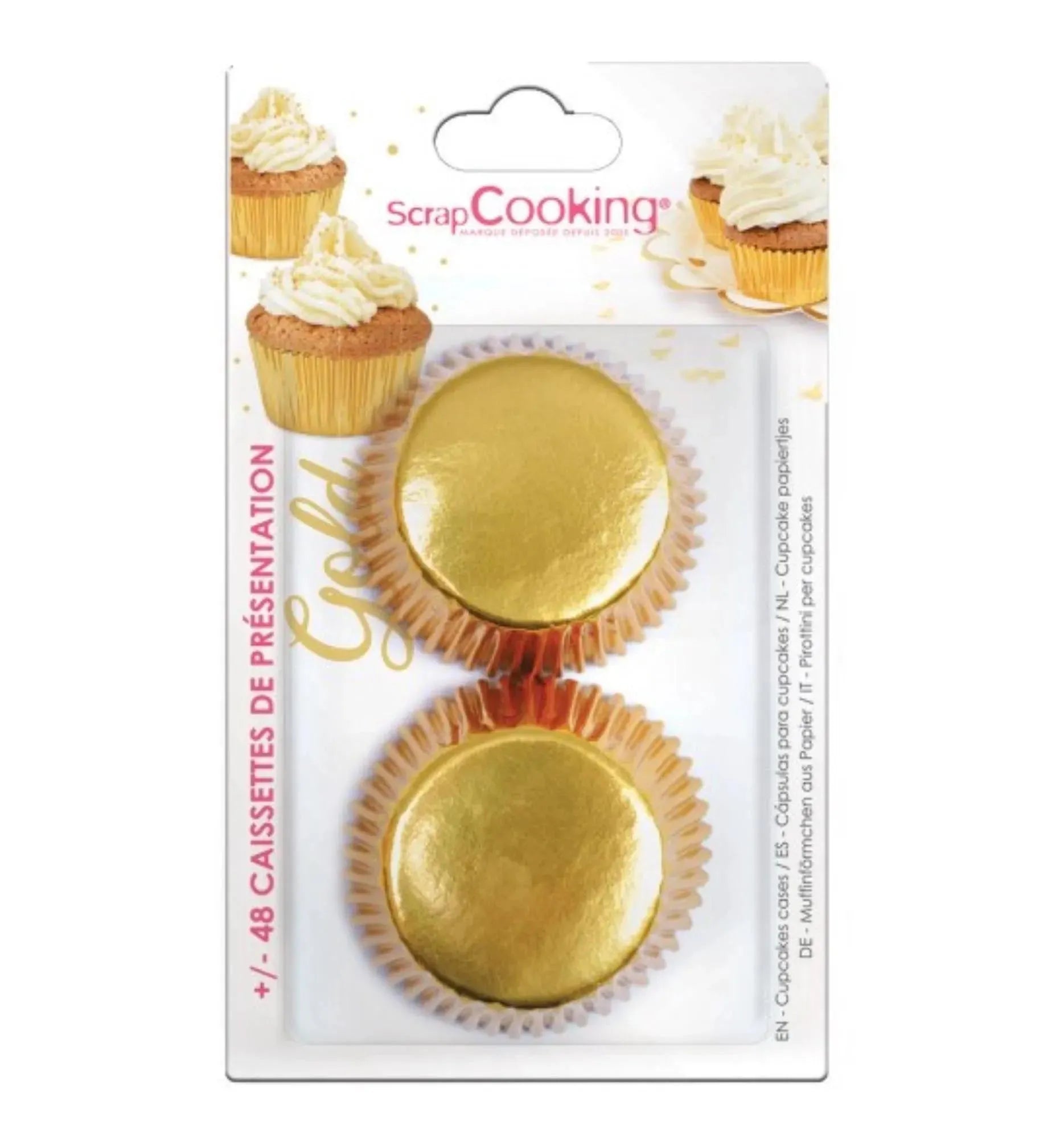 48 Stk. Cupcake Formen gold - KAQTU Design