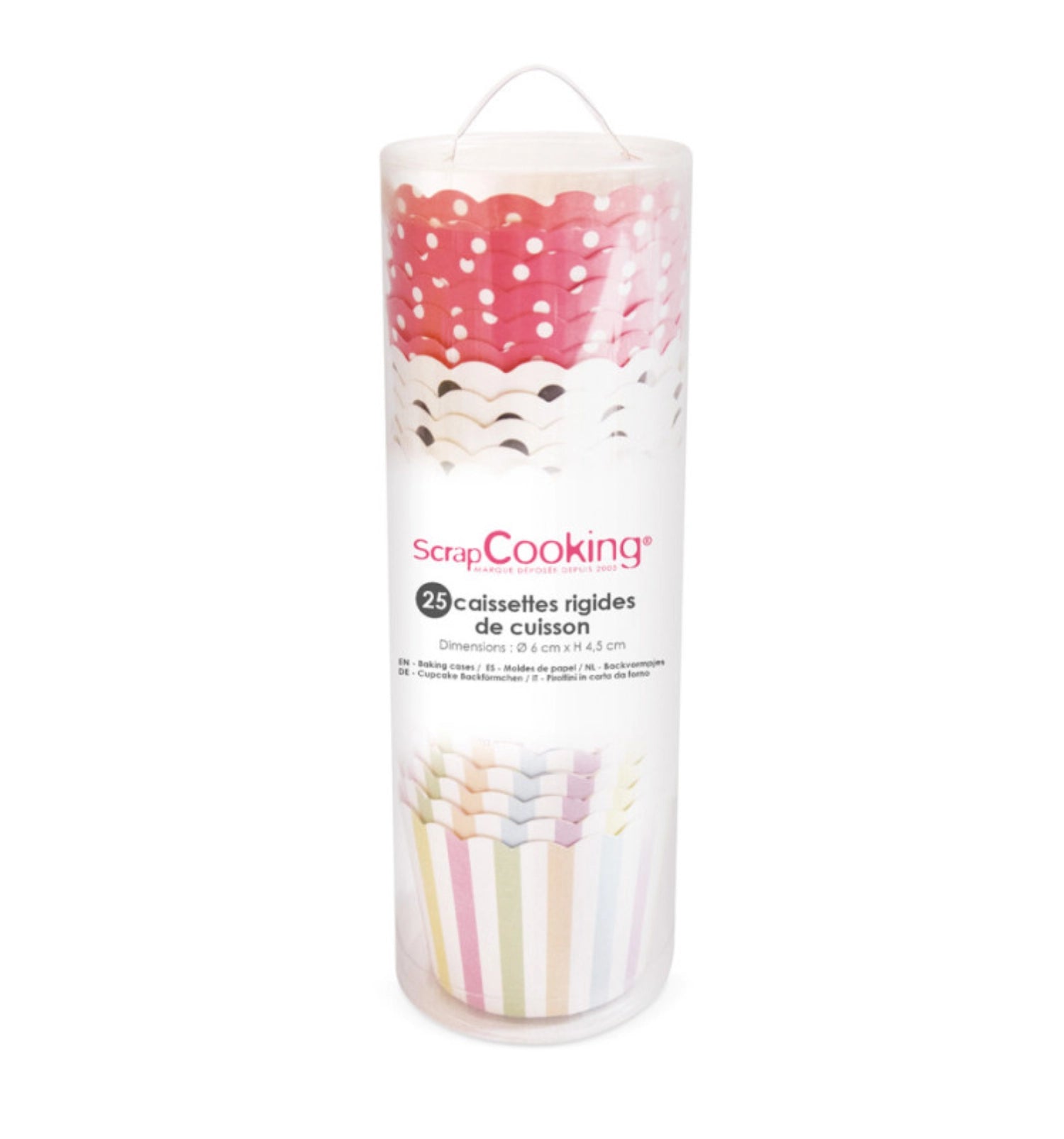 Bunte Backförmchen in verschiedenen Farben von Scrap Cooking, ideal für kreative Backprojekte und festliche Anlässe.