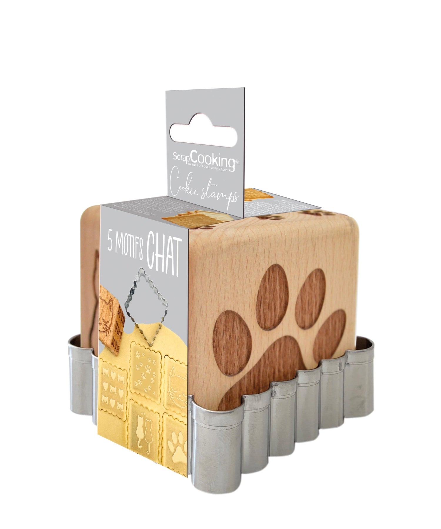 Entdecken Sie den Cookie Stamp von Scrap Cooking: Katzen-Ausstecher für kreative Kekse, langlebig aus Edelstahl, ideal für Katzenliebhaber!