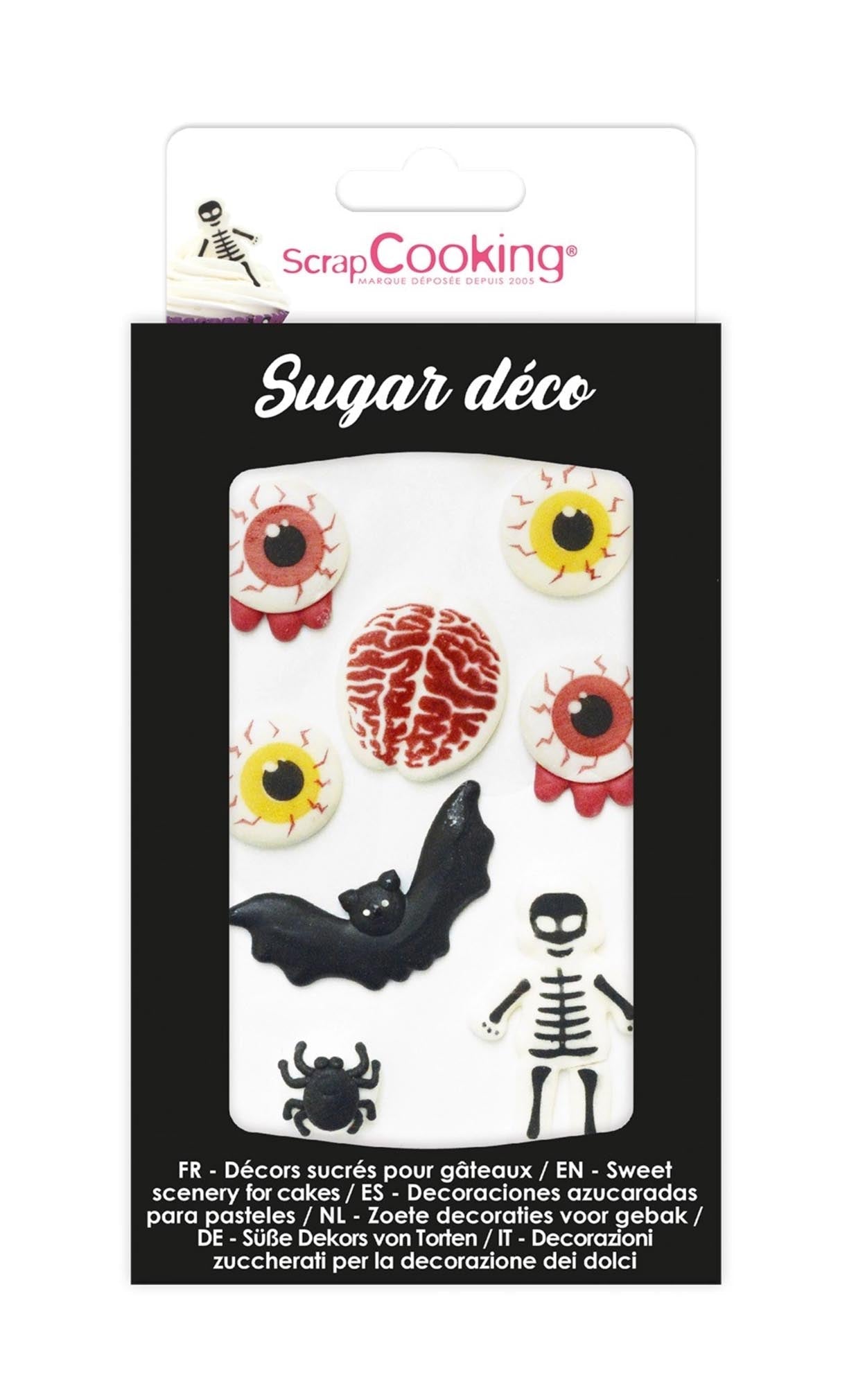 Gruselige Zucker Deko: 9 knusprige Totenköpfe & Ermäuse für Cupcakes & Torten. Perfekt für Halloween & Themenpartys!