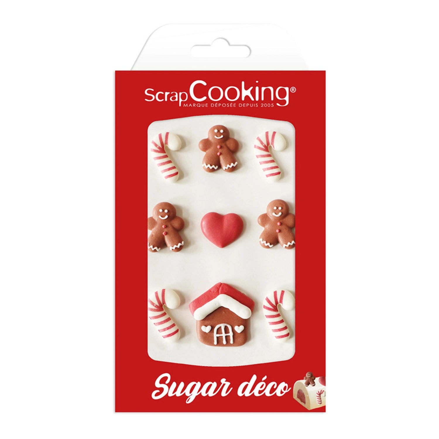 9 zuckersüße Lebkuchenmann-Dekorationen von Scrap Cooking, perfekt für festliche Backkreationen und süße Überraschungen.
