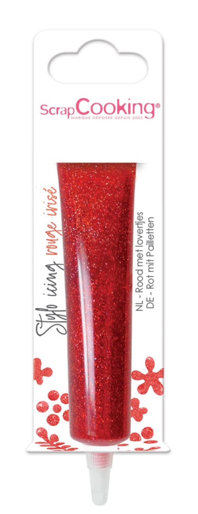 Funkelnder roter Zuckergussstift, 26g – für kreative Backkunst!
