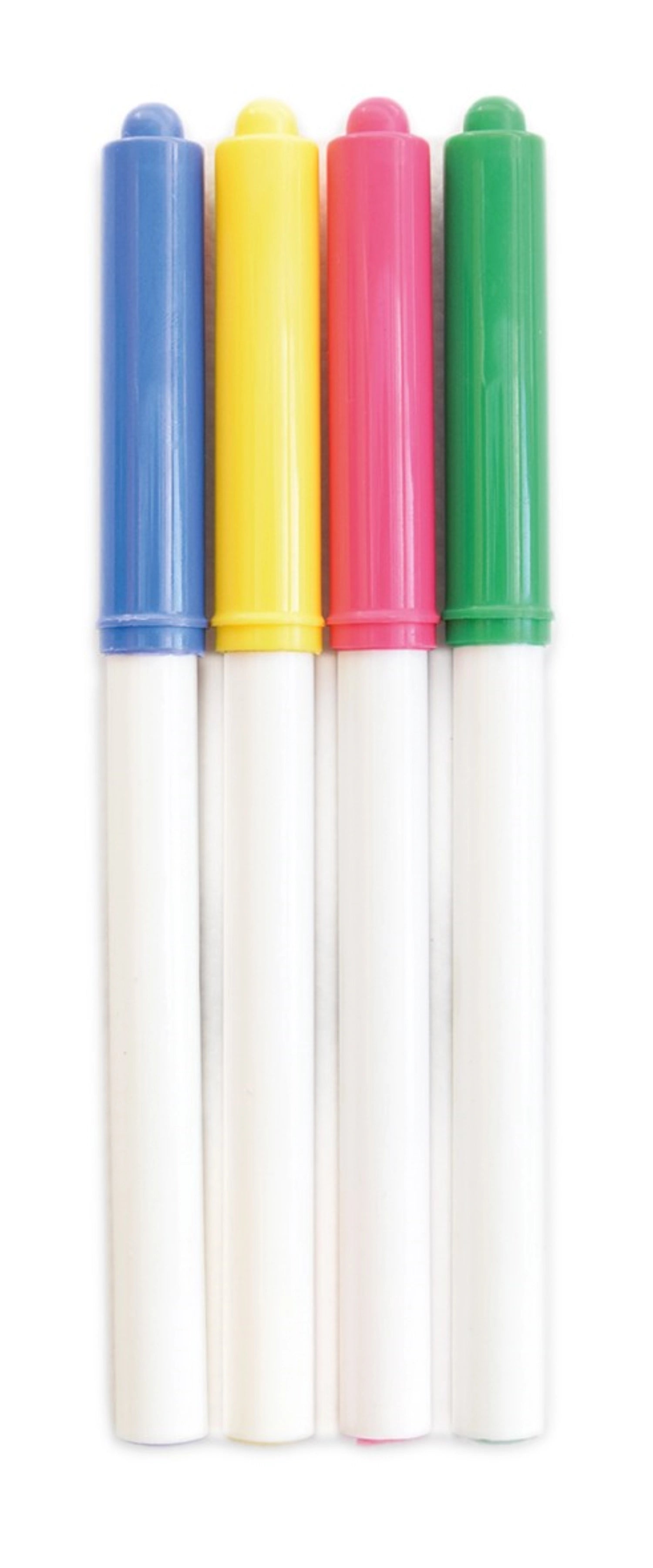 4 food pens blue, yellow, pink, green