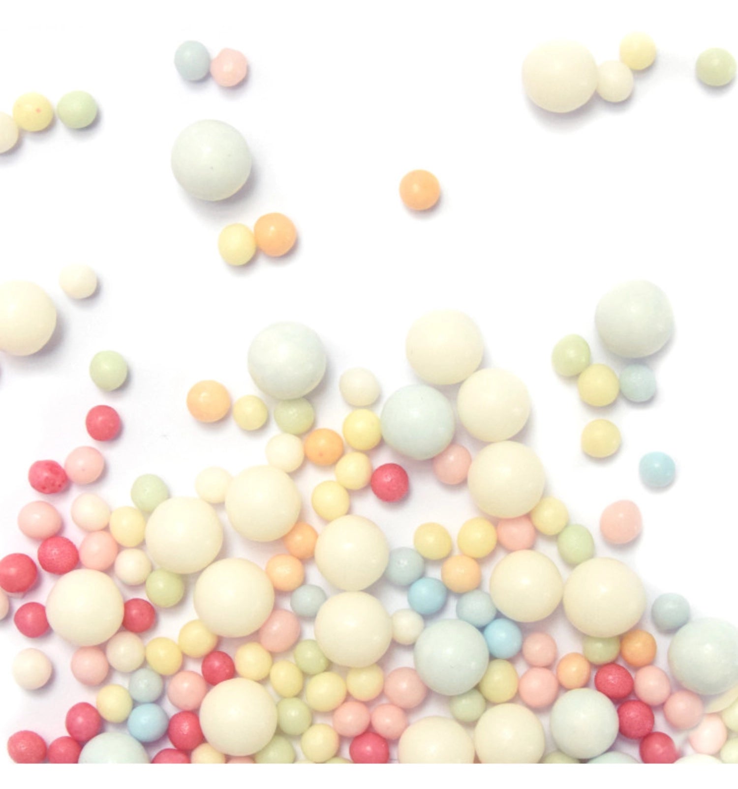 Bunte Deko Zucker Perlen Bubbles in 70g Packung, ideal für kreative Backprojekte und zur Verschönerung von Desserts.