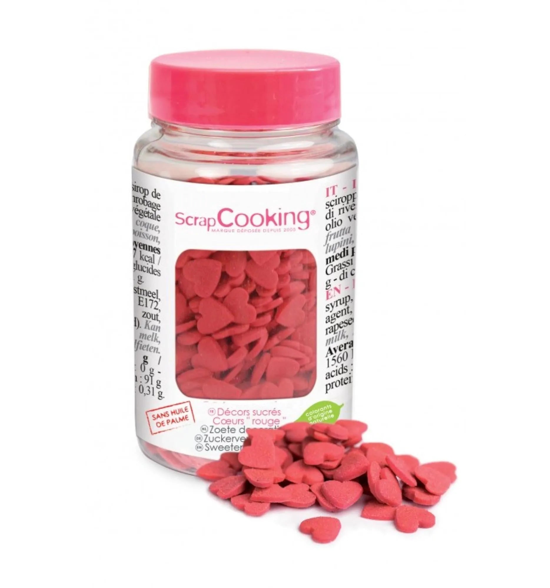 Rote Zuckerherzen 55g von Scrap Cooking für kreative Backideen.