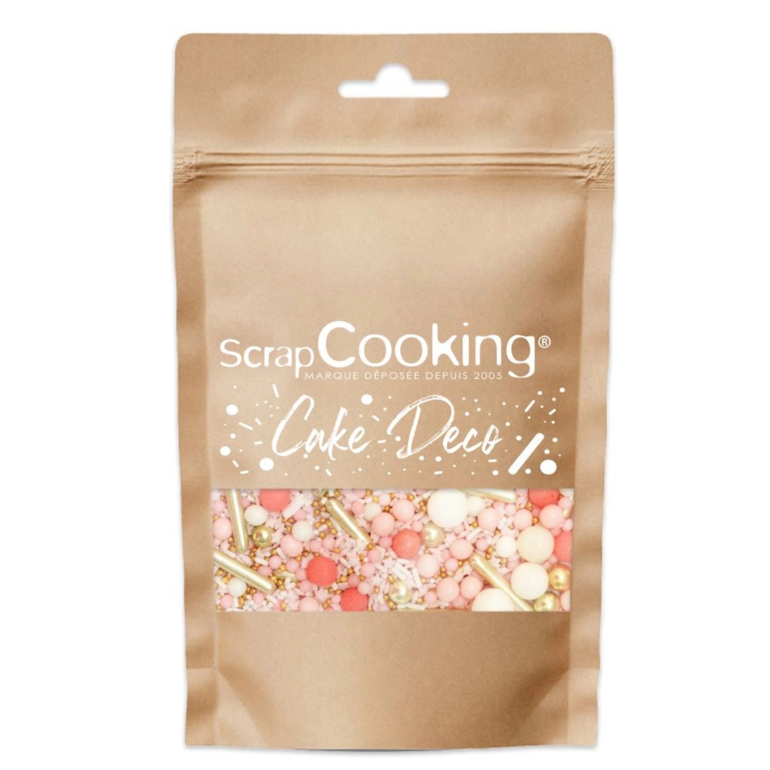 Verleihen Sie Ihren Backwaren mit dem eleganten Roségold Deko Zucker Mix von Scrap Cooking einen festlichen Glanz. Perfekt für Torten und Desserts!