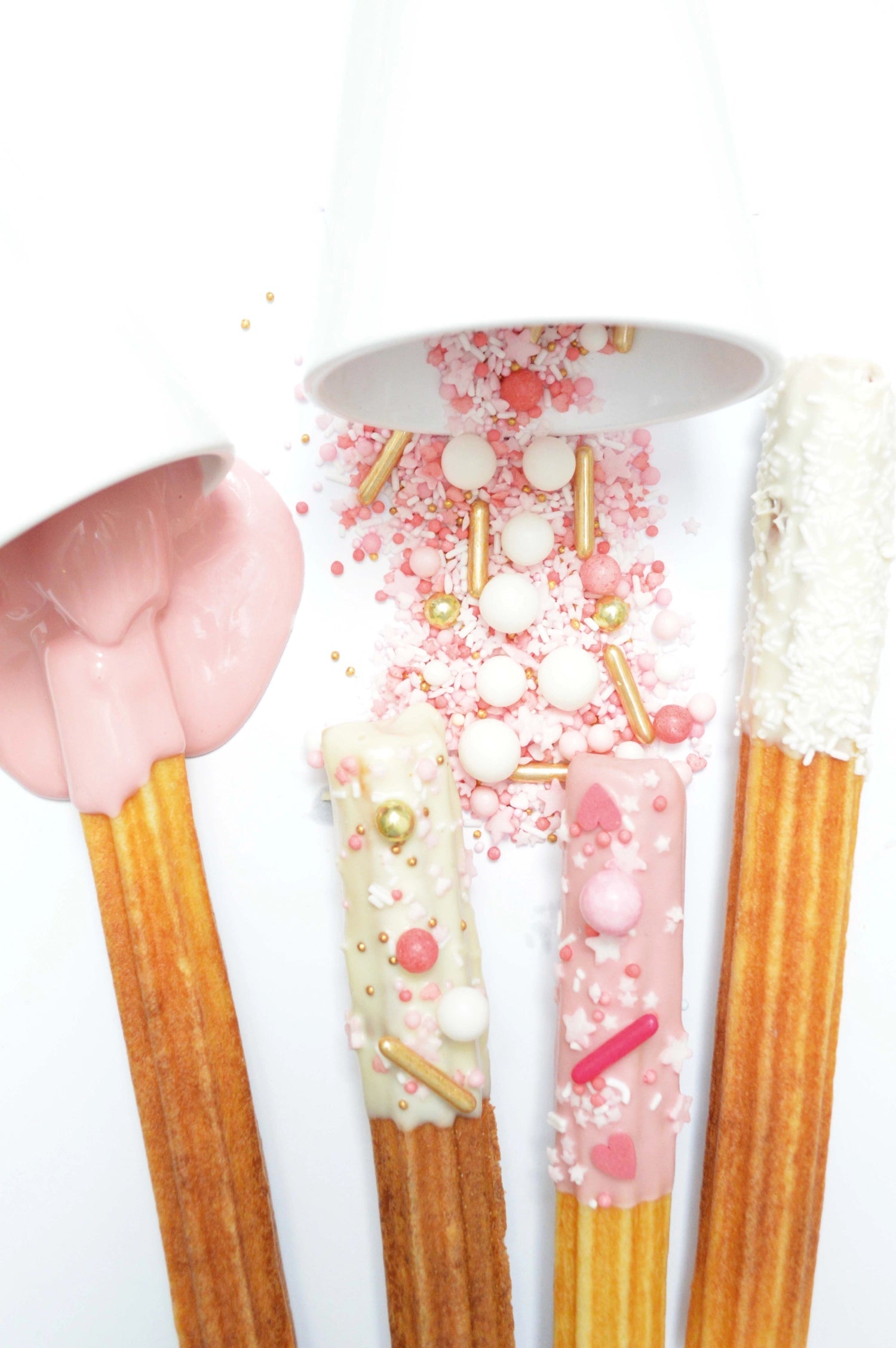 Roségoldener Zucker Mix: Perfekte Deko für stilvolle Backkreationen.