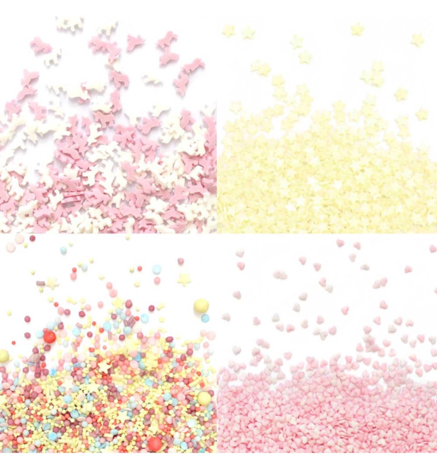 Gestalten Sie Ihre Backkunst mit dem 4er Set Zuckerdekors Einhorn Mix von Scrap Cooking – farbenfrohe, köstliche Einhorn-Dekorationen für unvergessliche Feiern!