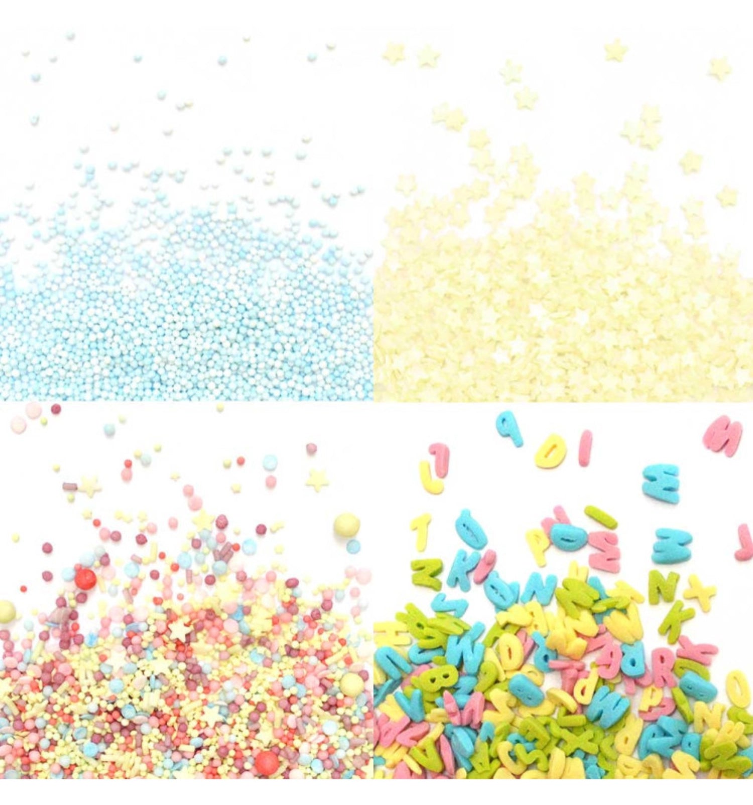 Verleihen Sie Ihren Backkreationen mit dem 4er Set Zuckerdekors Party Mix von Scrap Cooking einen bunten Akzent! Ideal für jede Feier!