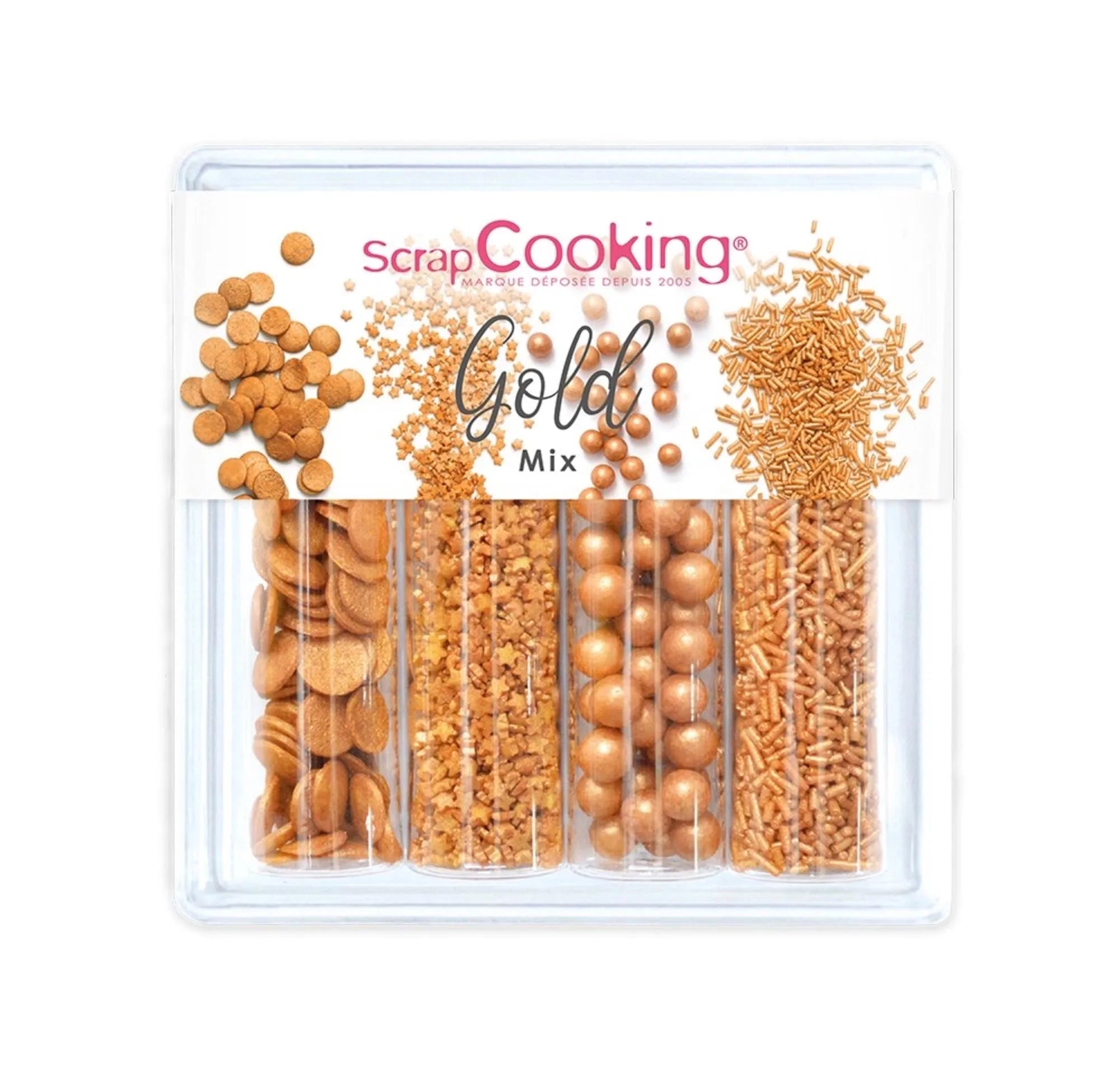 4er Set Zuckerdekors Gold Mix 62g