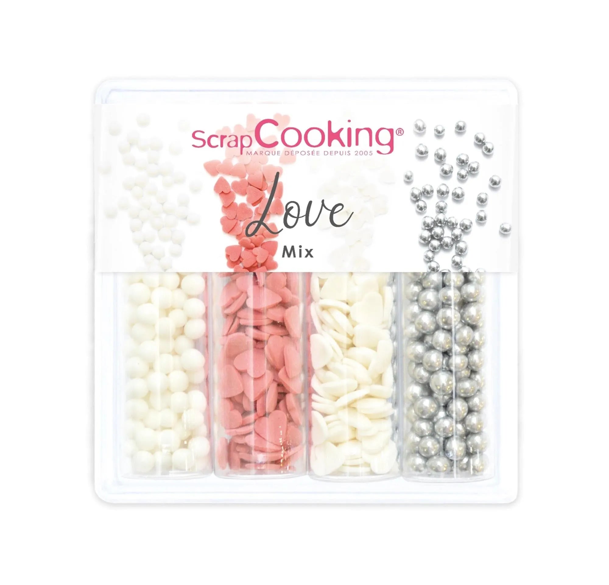 4er Set Zuckerdekors, Love Mix, 56g